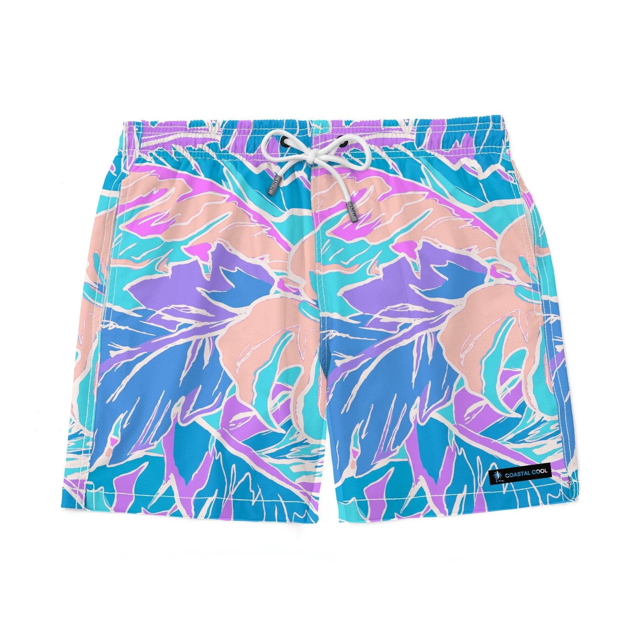 Florida Keys Purple Swim Trunks-Coastal Cool-Recycled Swimsuits and Beachwear