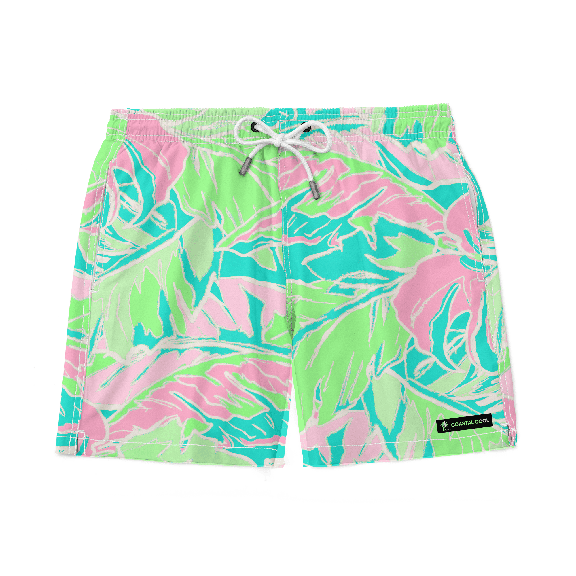 Florida Keys Sea Swim Trunks-Coastal Cool-Recycled Swimsuits and Beachwear