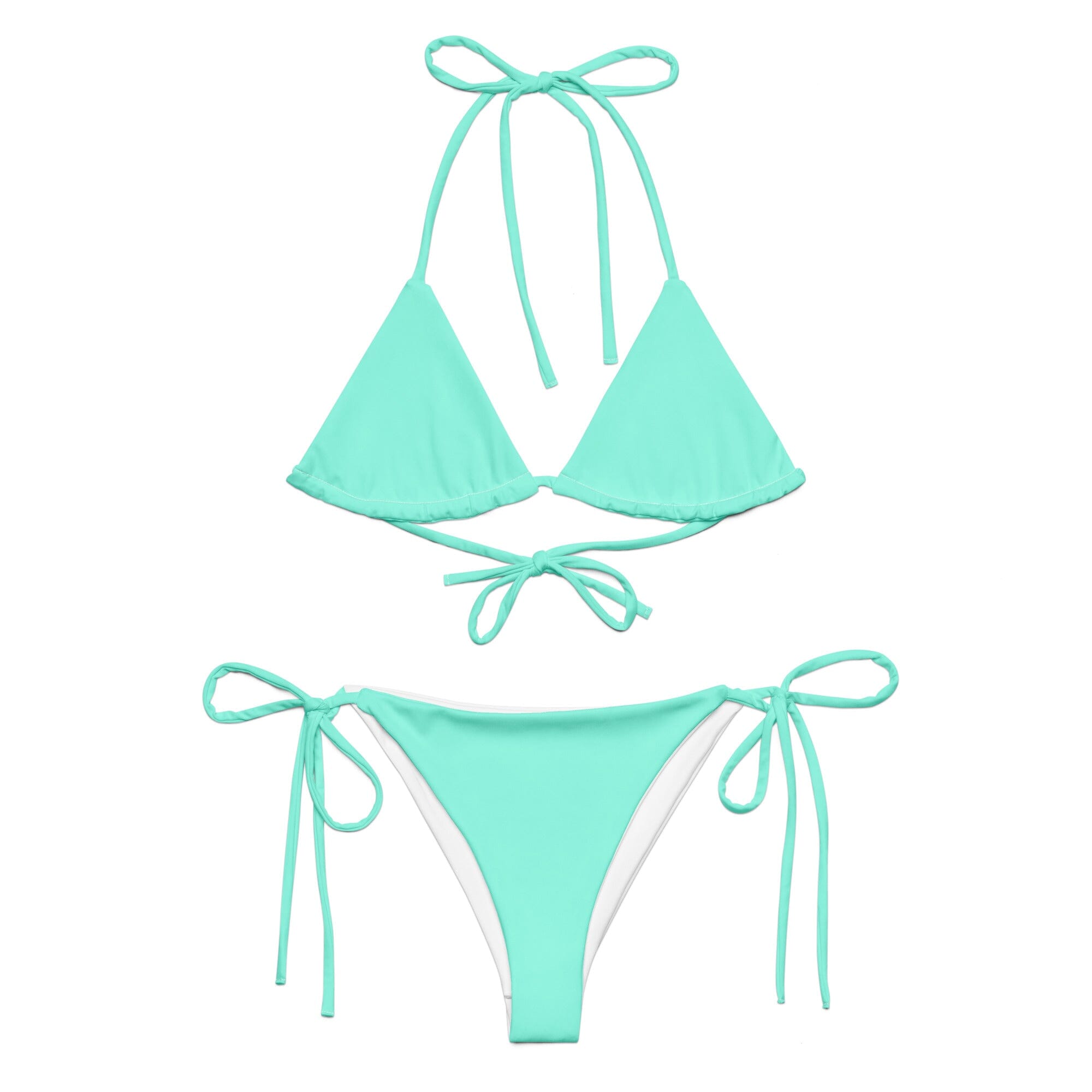 Light Teal Bikini-Coastal Cool-Recycled Swimsuits and Beachwear