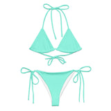 Light Teal Bikini by Coastal Cool adjustable bikini set UPF 50 breathable sustainable resort style