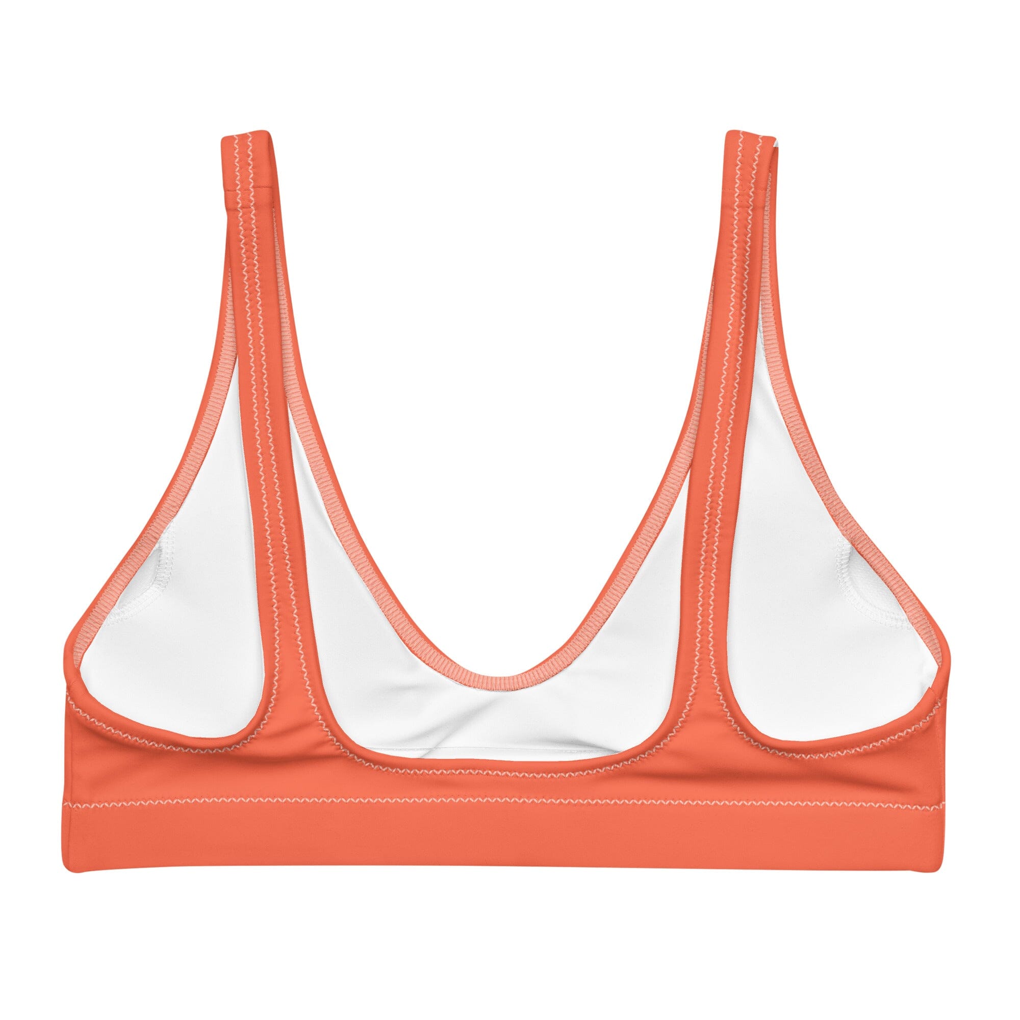 Orange Solid Bikini Top-Coastal Cool