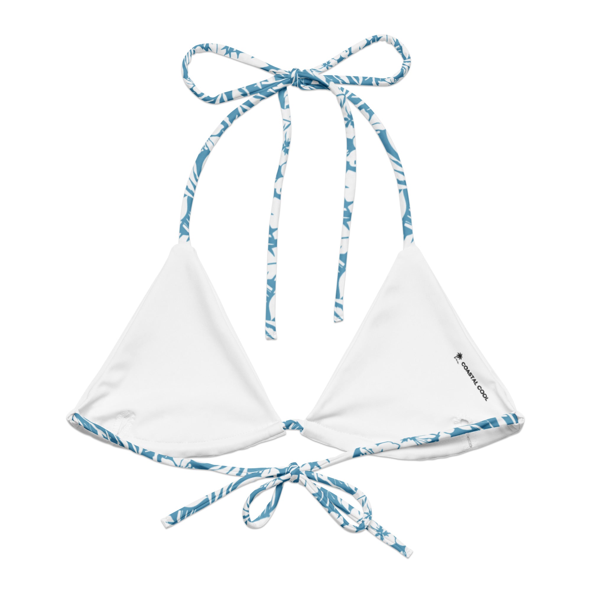Palm Ave String Bikini Top by Coastal Cool adjustable straps breathable fit and UPF 50+