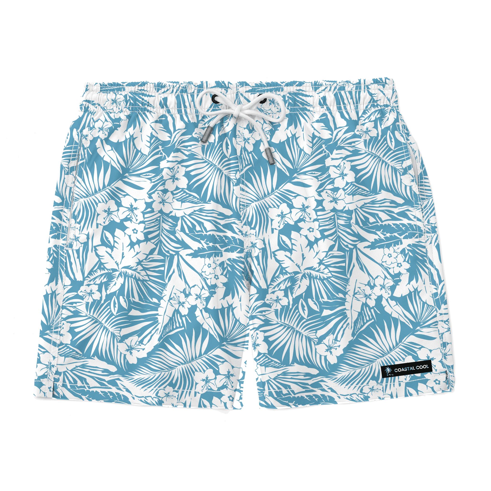 Palm Ave Swim Trunks by Coastal Cool sustainable quick dry fabric with UPF 50+ sun protection