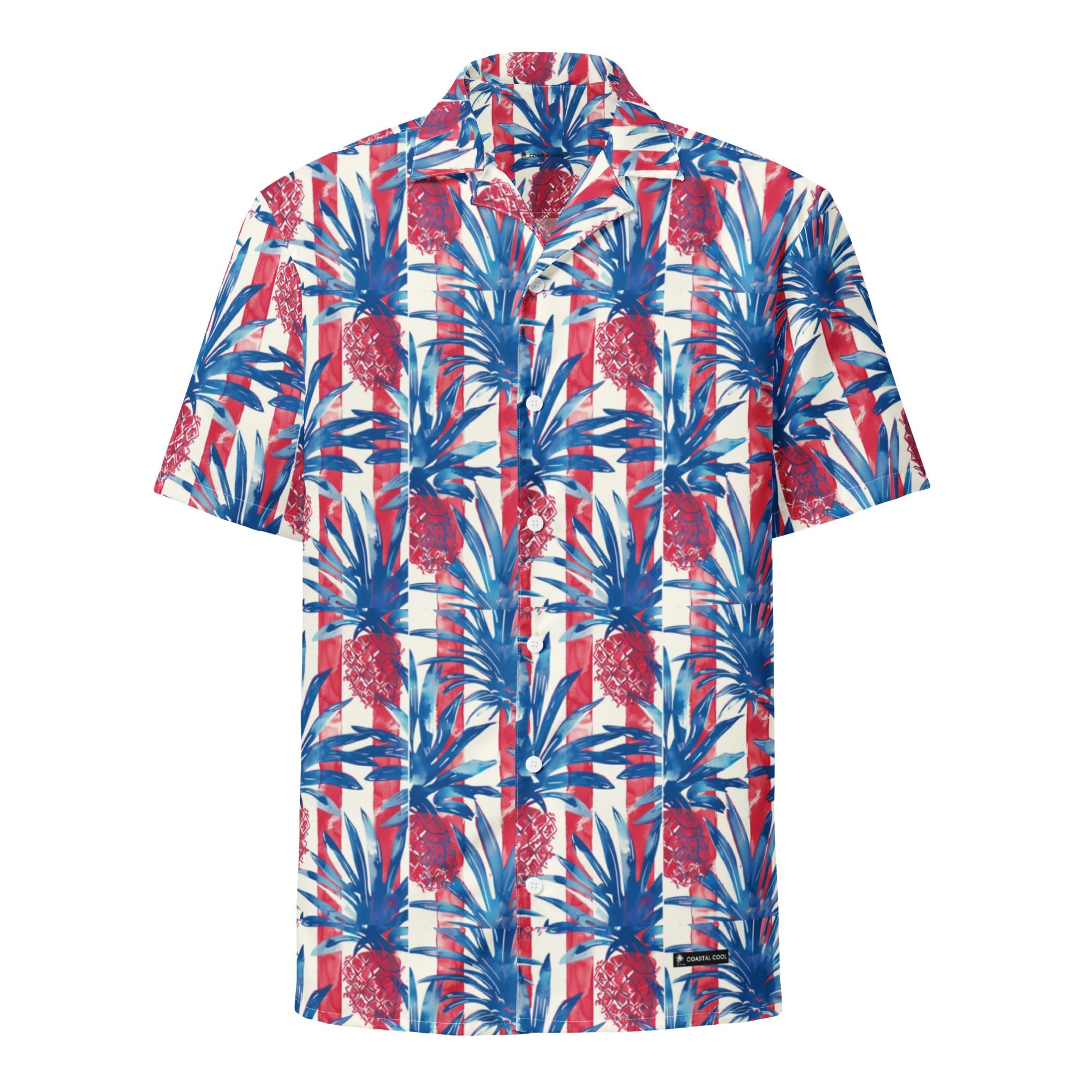 Patriotic Paradise Short Sleeve-Coastal Cool-Recycled Swimsuits and Beachwear