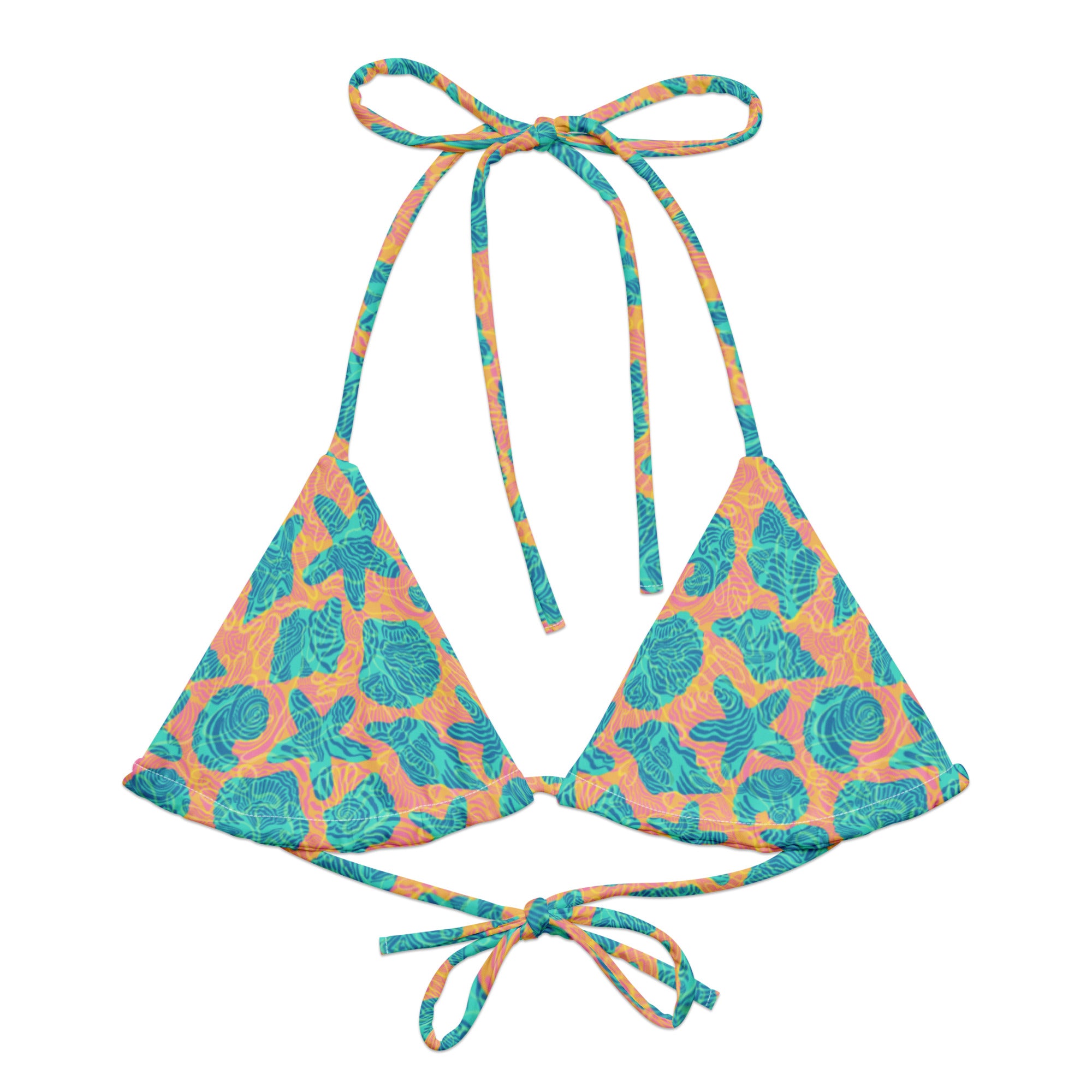 Sandbar String Bikini Top by Coastal Cool adjustable straps breathable fit and UPF 50+