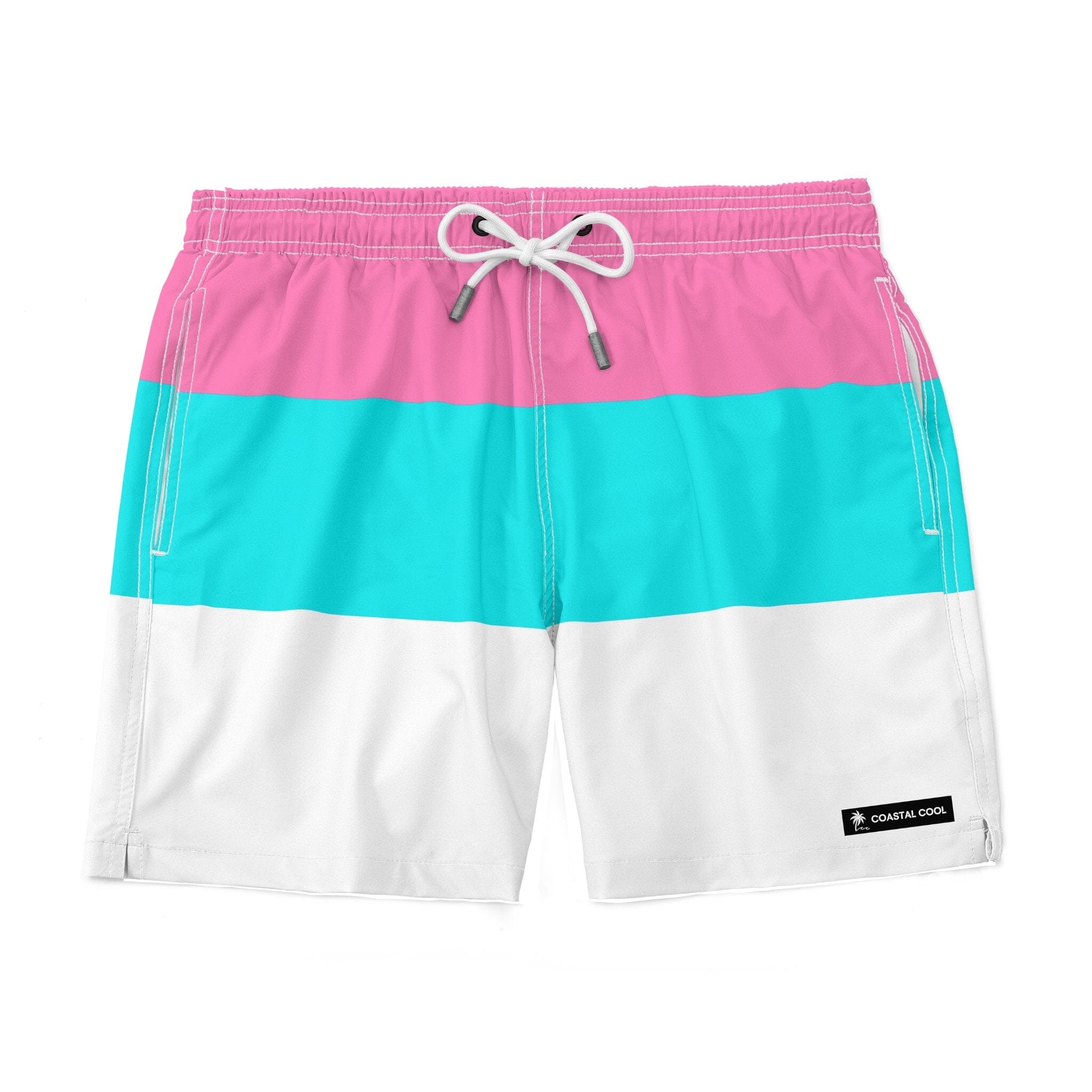 Surf Shop Swim Trunks-Coastal Cool-Recycled Swimsuits and Beachwear