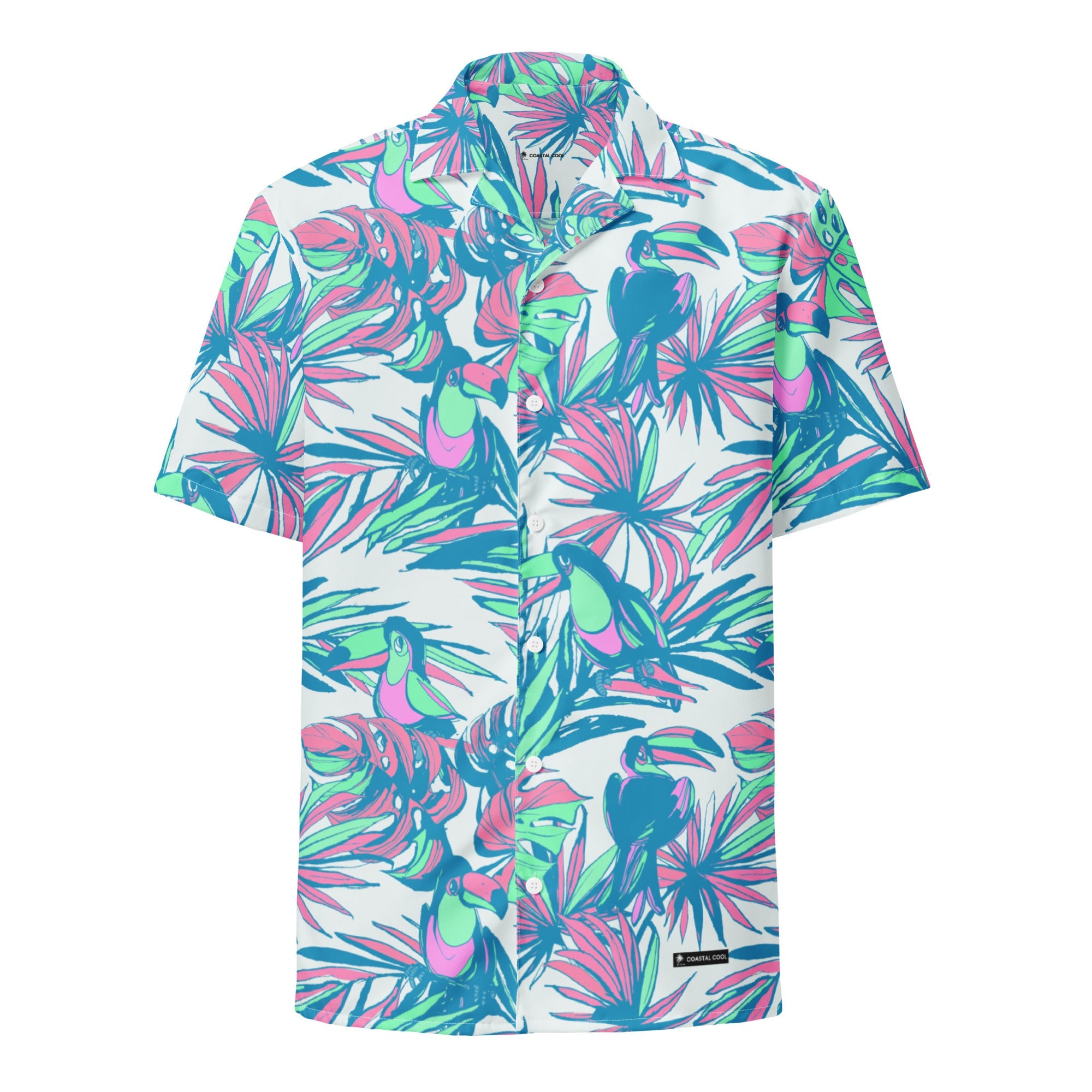Toucan Do It White Short Sleeve-Coastal Cool-Recycled Swimsuits and Beachwear