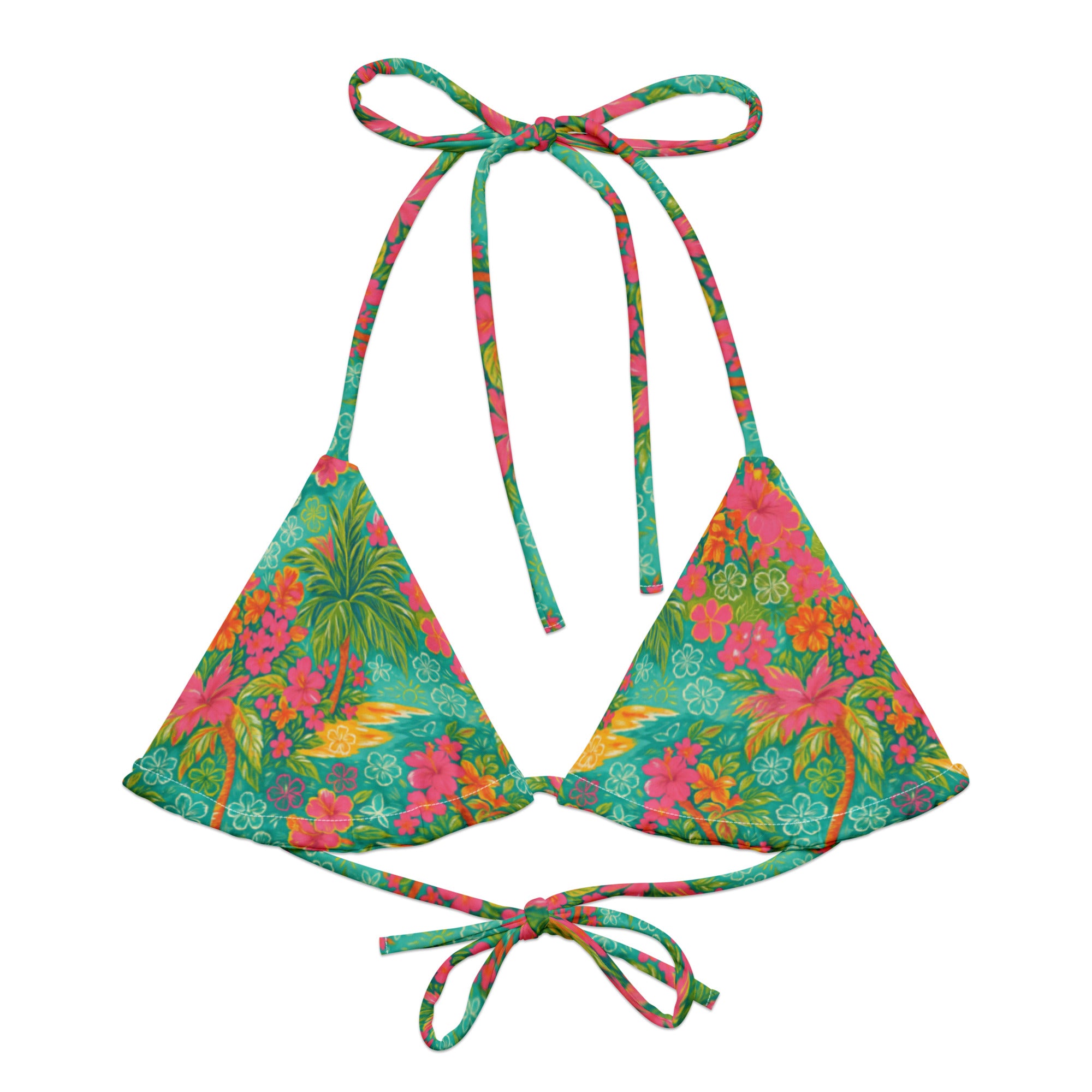 Atlantis String Bikini Top-Coastal Cool
