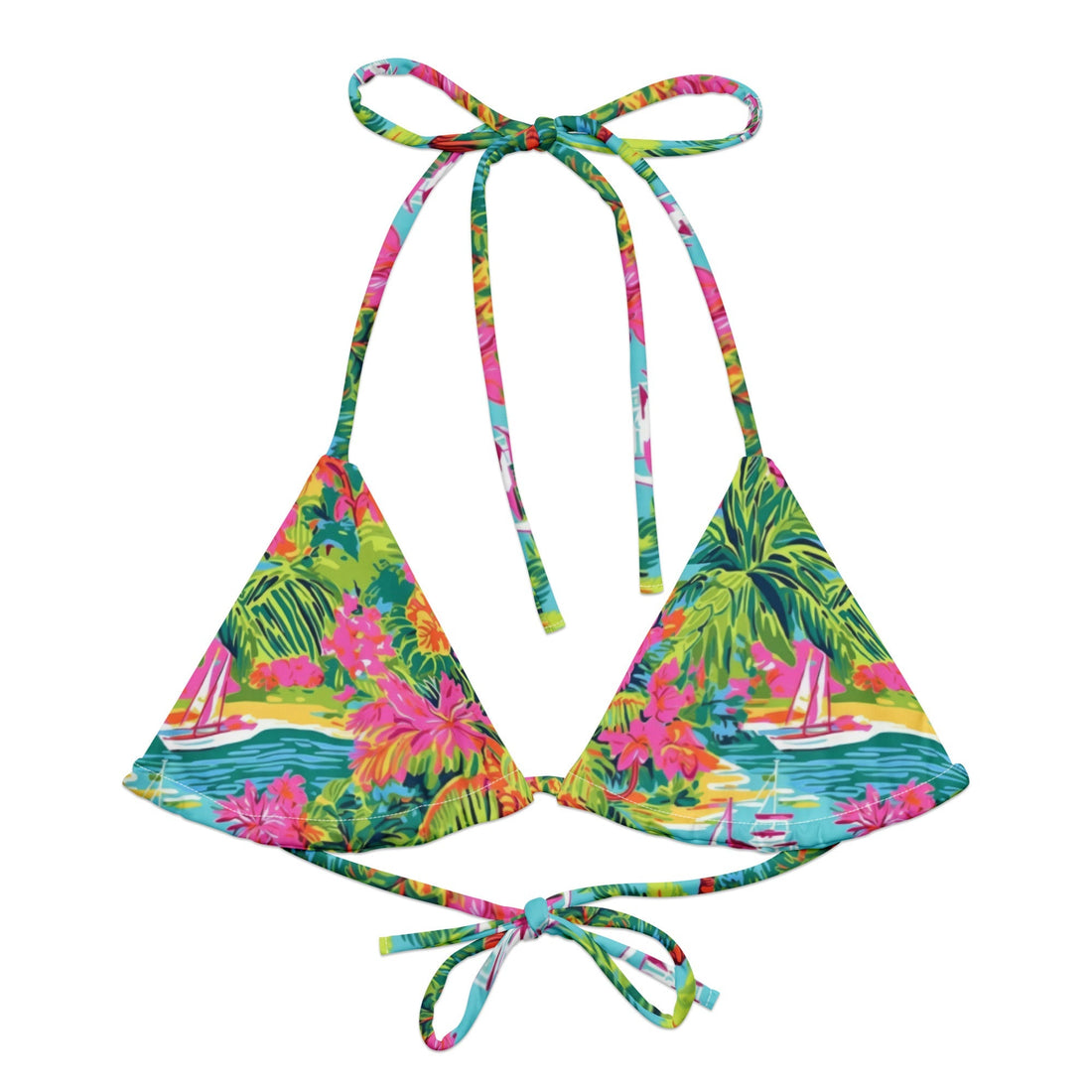 Atlantis String Bikini Top-Coastal Cool