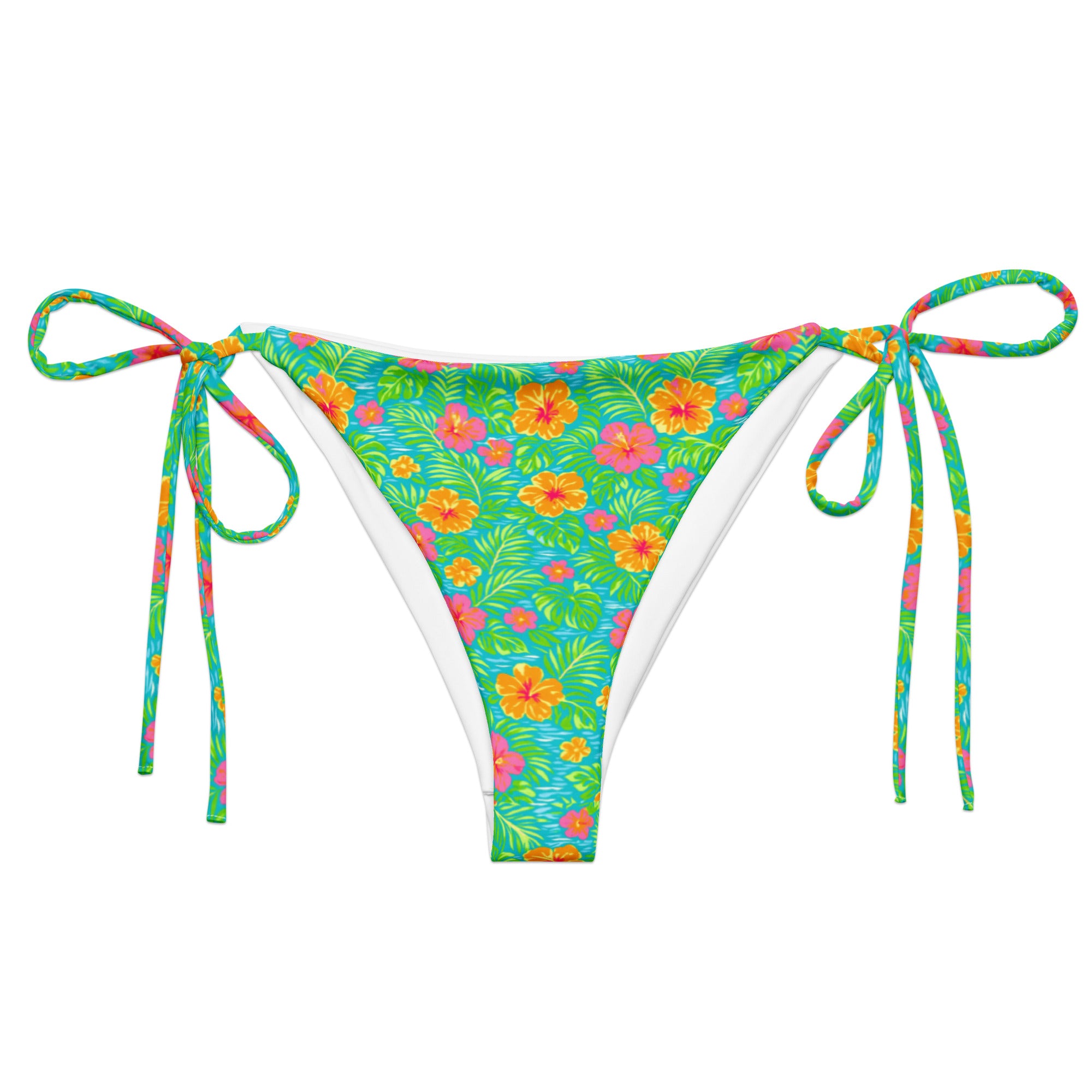 Bali Bloom String Bikini Bottom-Coastal Cool