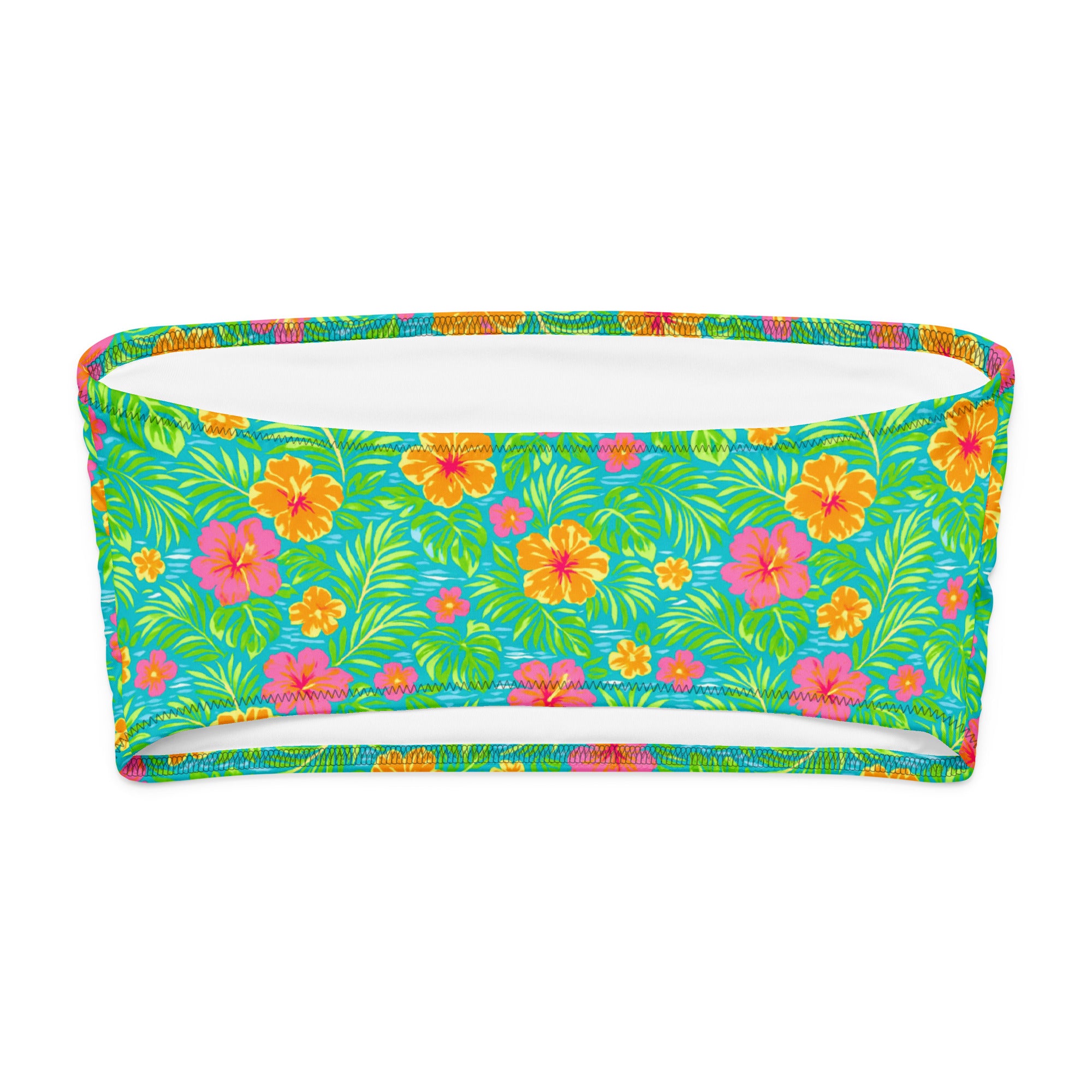 Bali Bloom Tube Bikini Top-Coastal Cool
