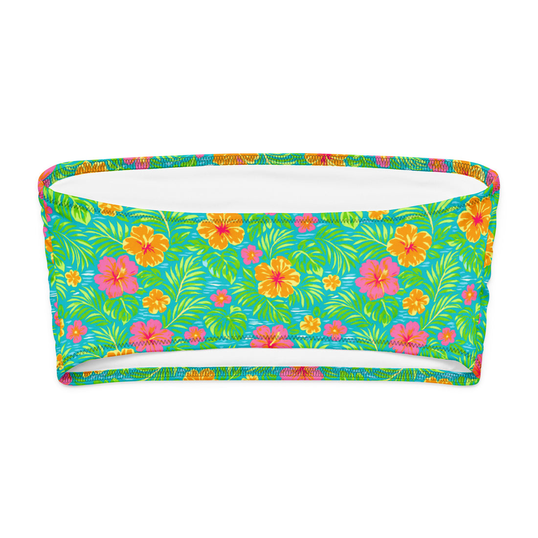Bali Bloom Tube Bikini Top-Coastal Cool