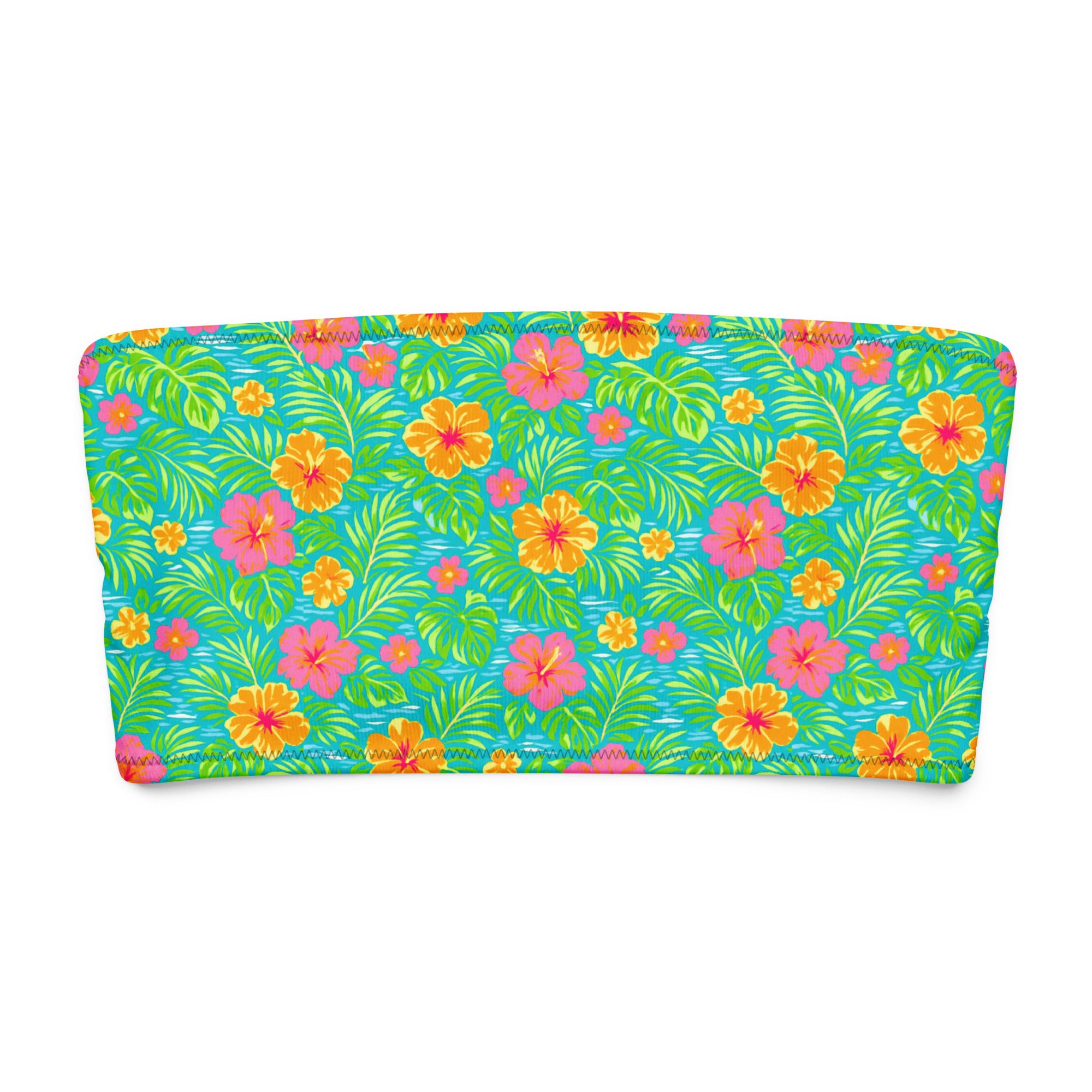 Bali Bloom Tube Bikini Top-Coastal Cool
