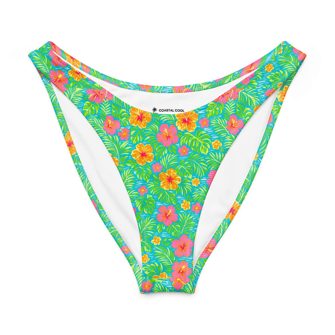 Bali Bloom V-Waist Bikini Bottom-Coastal Cool