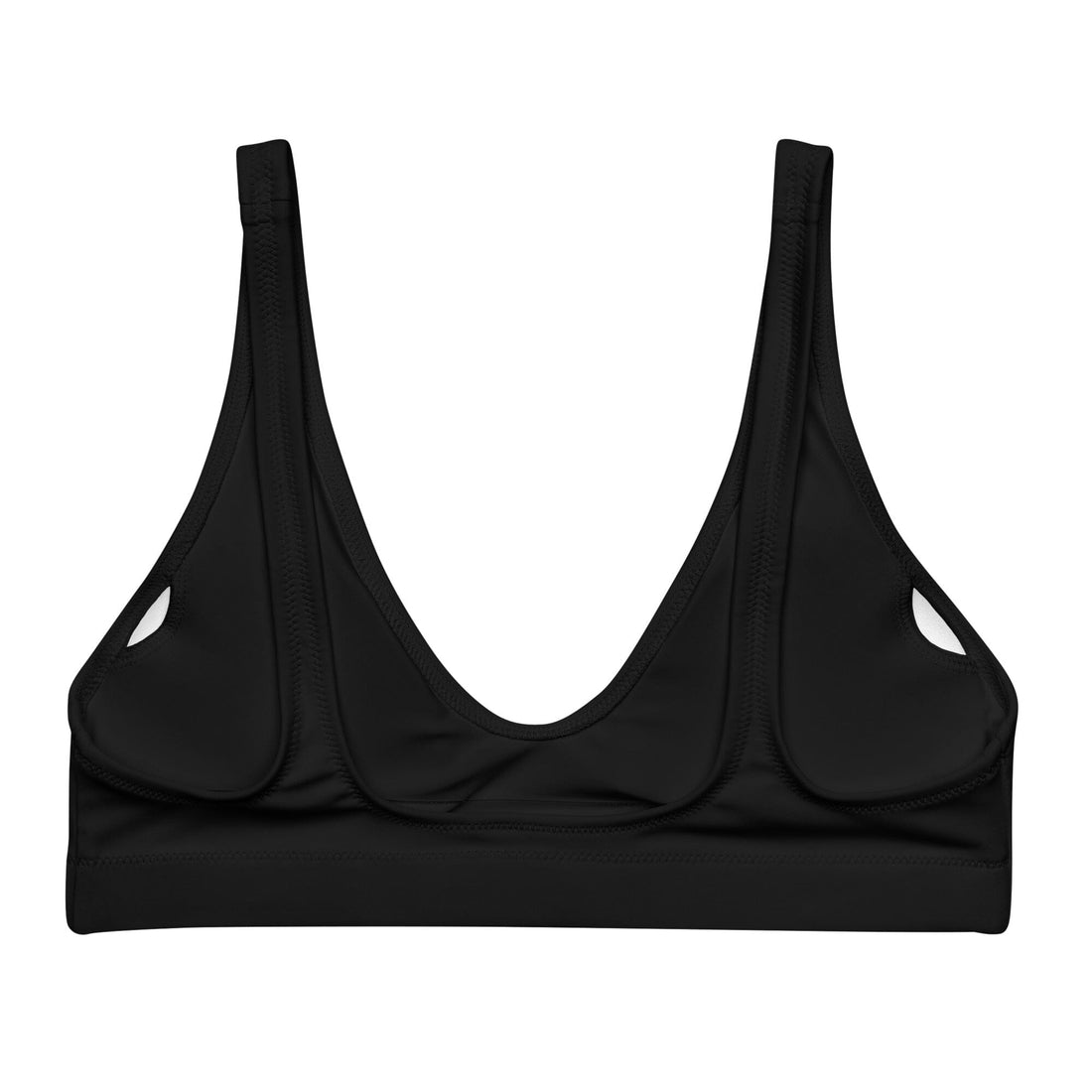 Black Bikini Top-Coastal Cool-Recycled Swimsuits and Beachwear