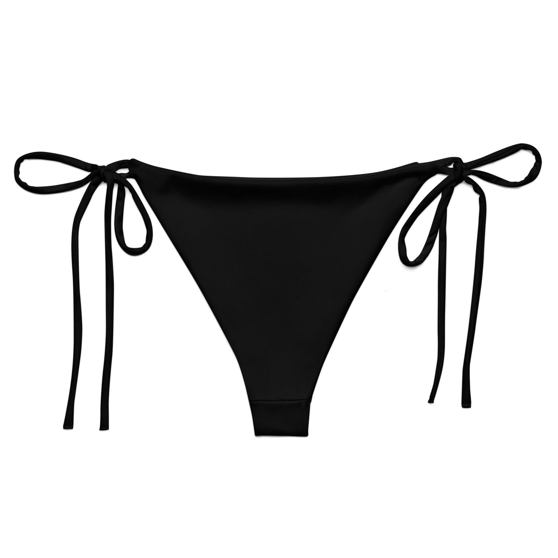 Black String Bikini Bottom-Coastal Cool-Recycled Swimsuits and Beachwear