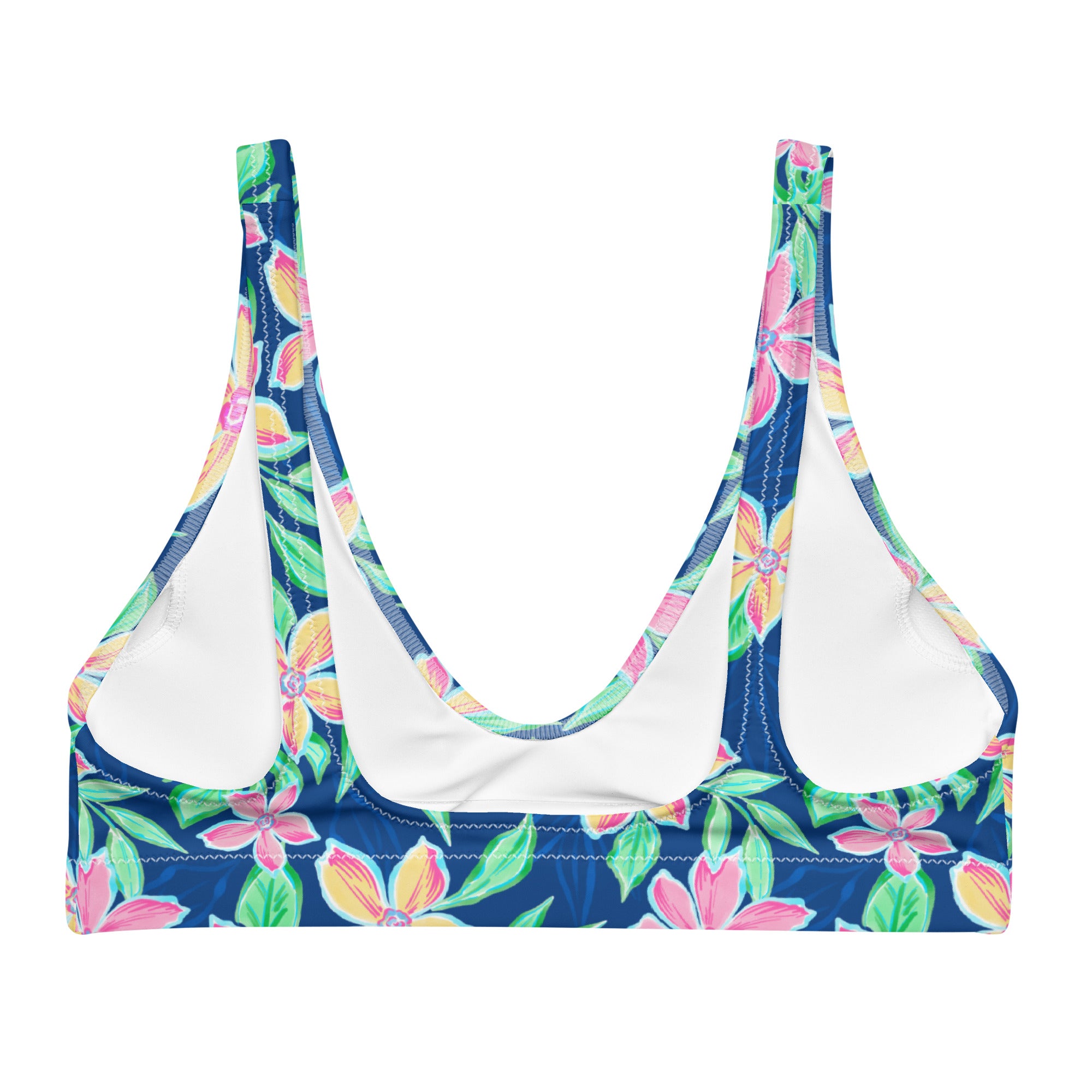 Blossom Bikini Top-Coastal Cool