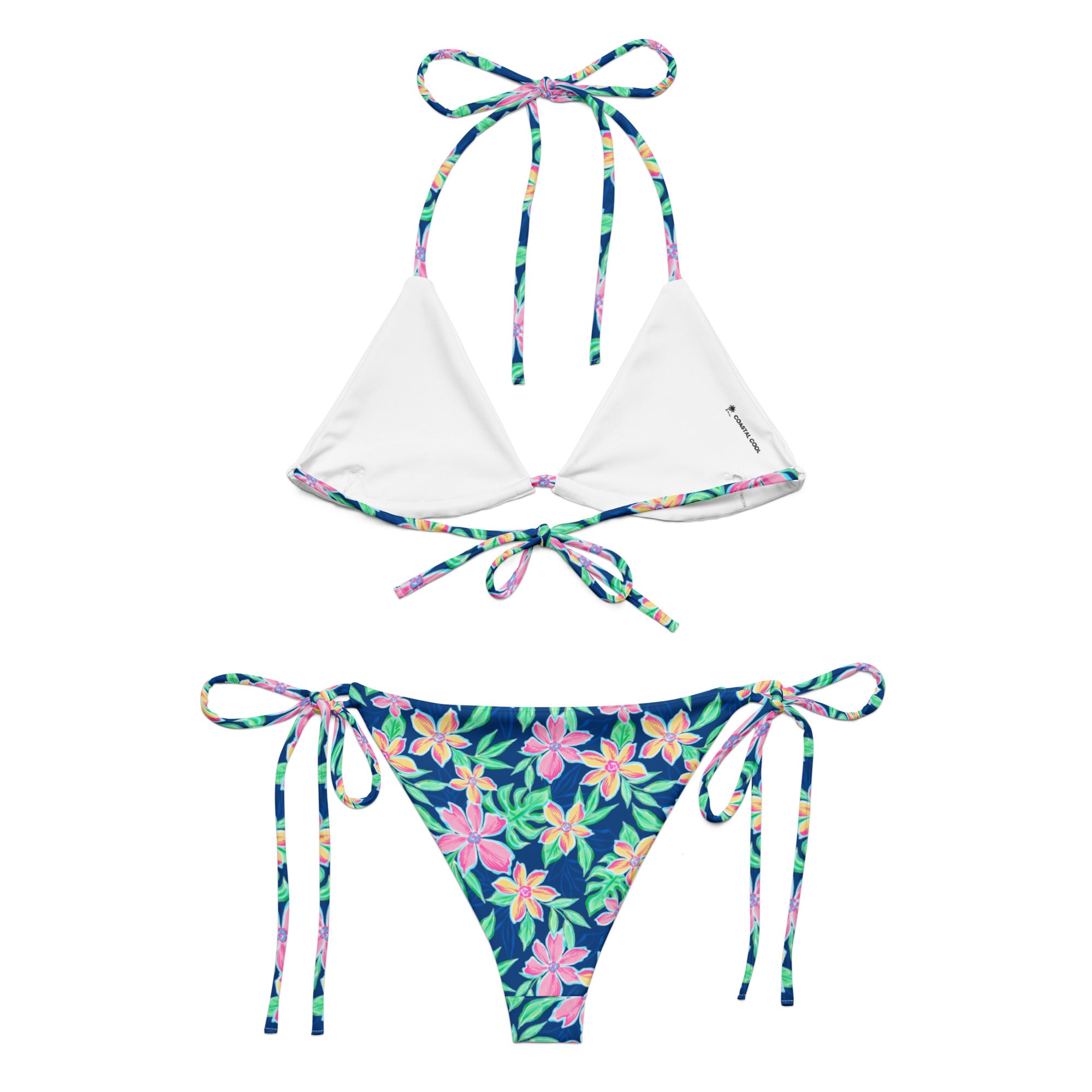 Blossom String Bikini-Coastal Cool