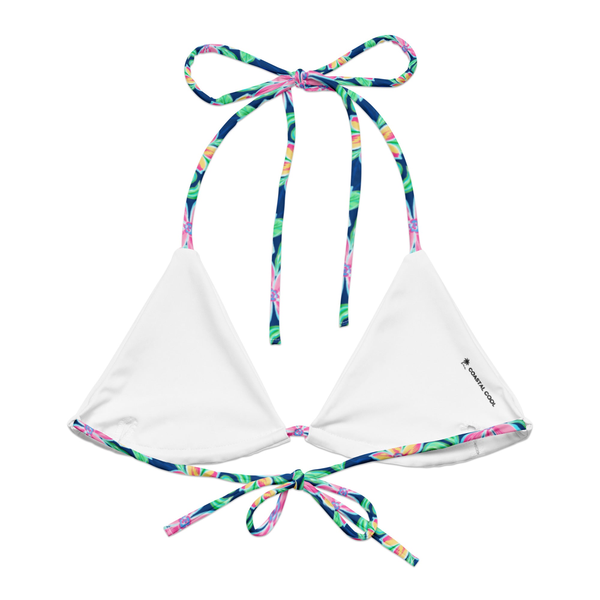 Blossom String Bikini Top-Coastal Cool