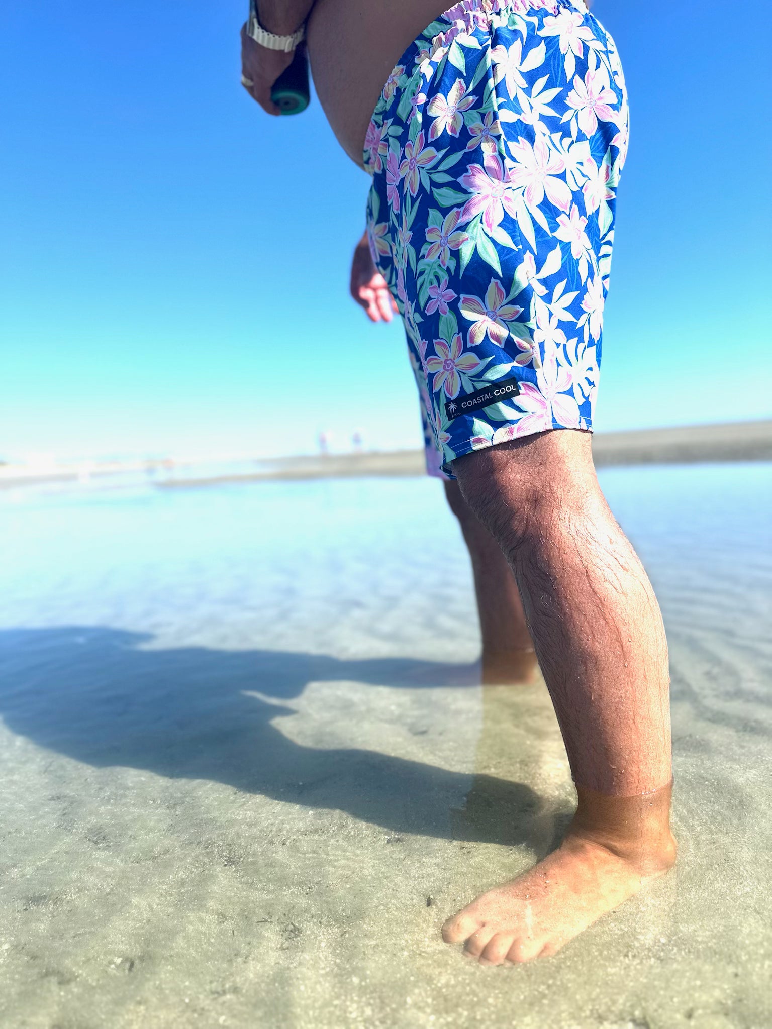 Blossom Swim Trunks-Coastal Cool-Swim-Trunks-FlatLayMockup