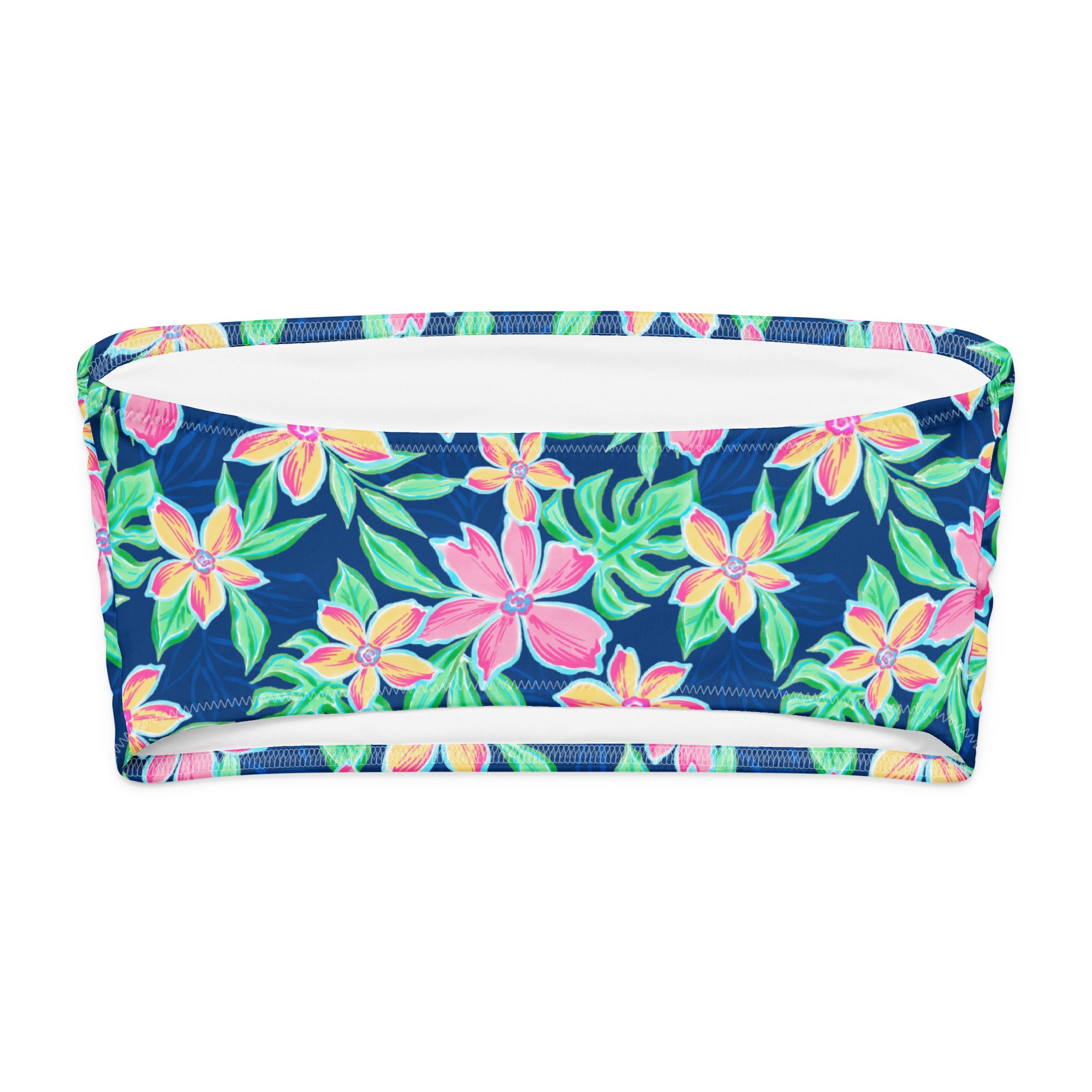 Blossom Tube Bikini Top-Coastal Cool