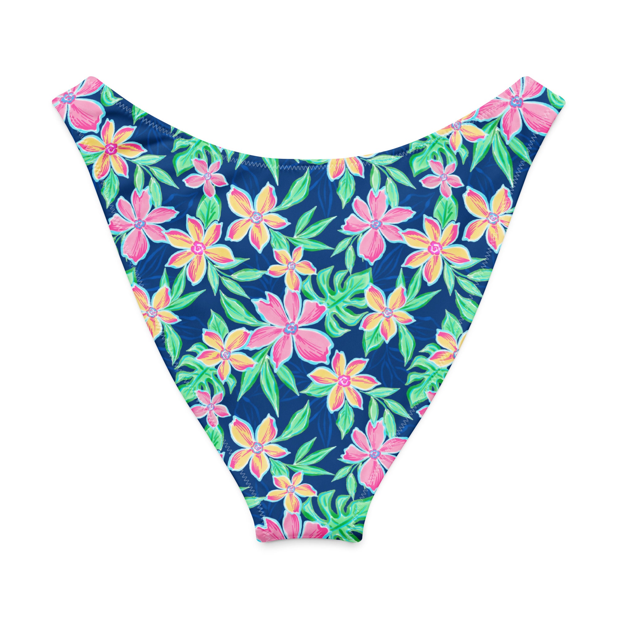 Blossom V-Waist Bikini Bottom-Coastal Cool