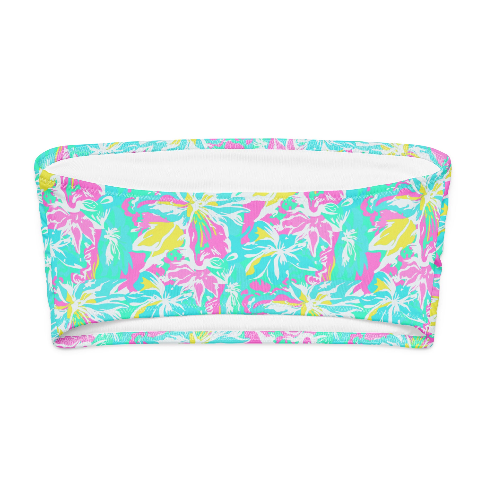 Bora Bora Light Tube Bikini Top-Coastal Cool