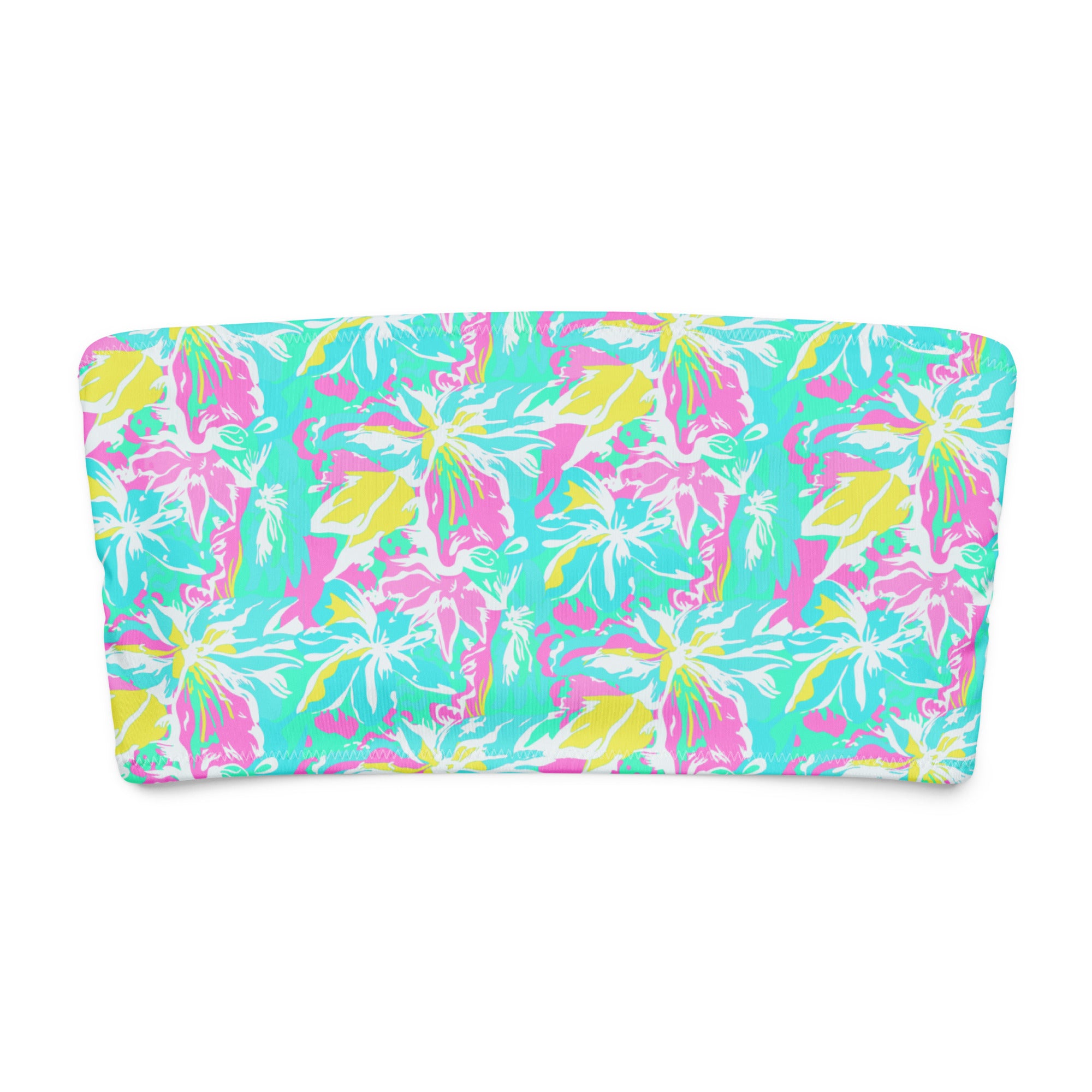 Bora Bora Light Tube Bikini Top-Coastal Cool