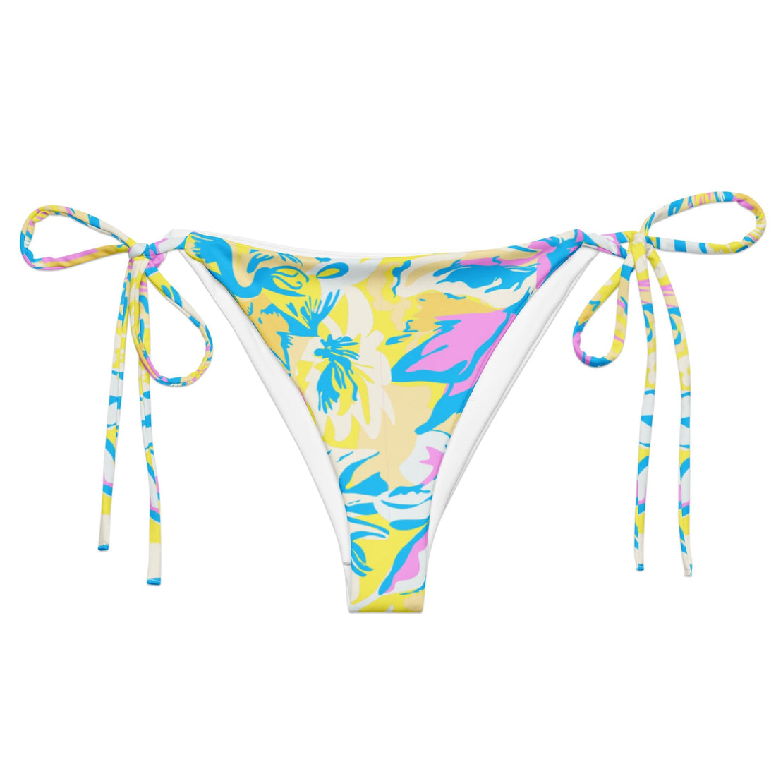 Bora Bora Mix String Bikini Bottom-Coastal Cool