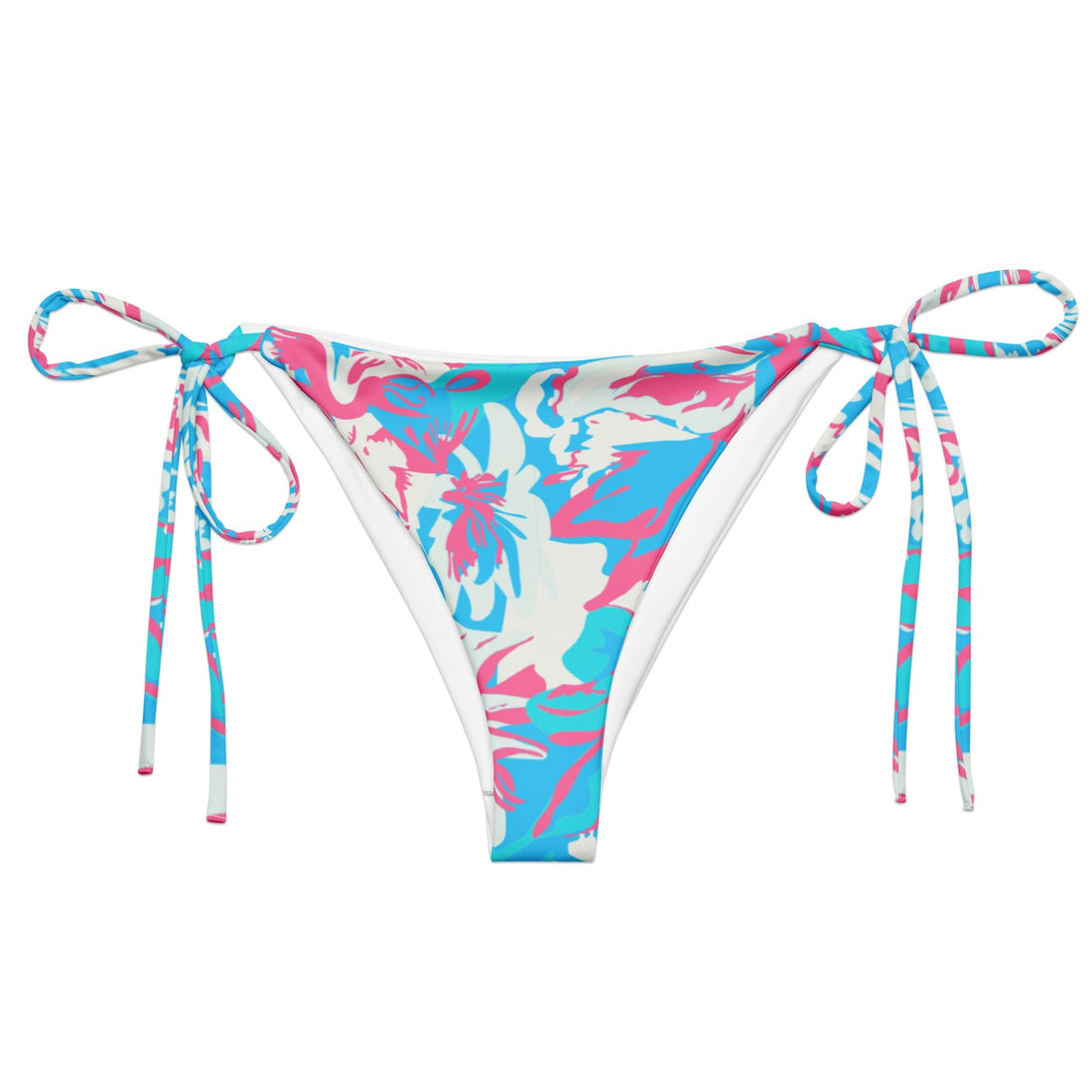 Bora Bora Pink String Bikini Bottom-Coastal Cool