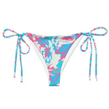 Bora Bora Pink String Bikini Bottom by Coastal Cool sustainable UPF 50 adjustable seamless flattering fit