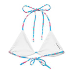 Bora Bora Pink String Bikini Top by Coastal Cool adjustable straps breathable fit and UPF 50+