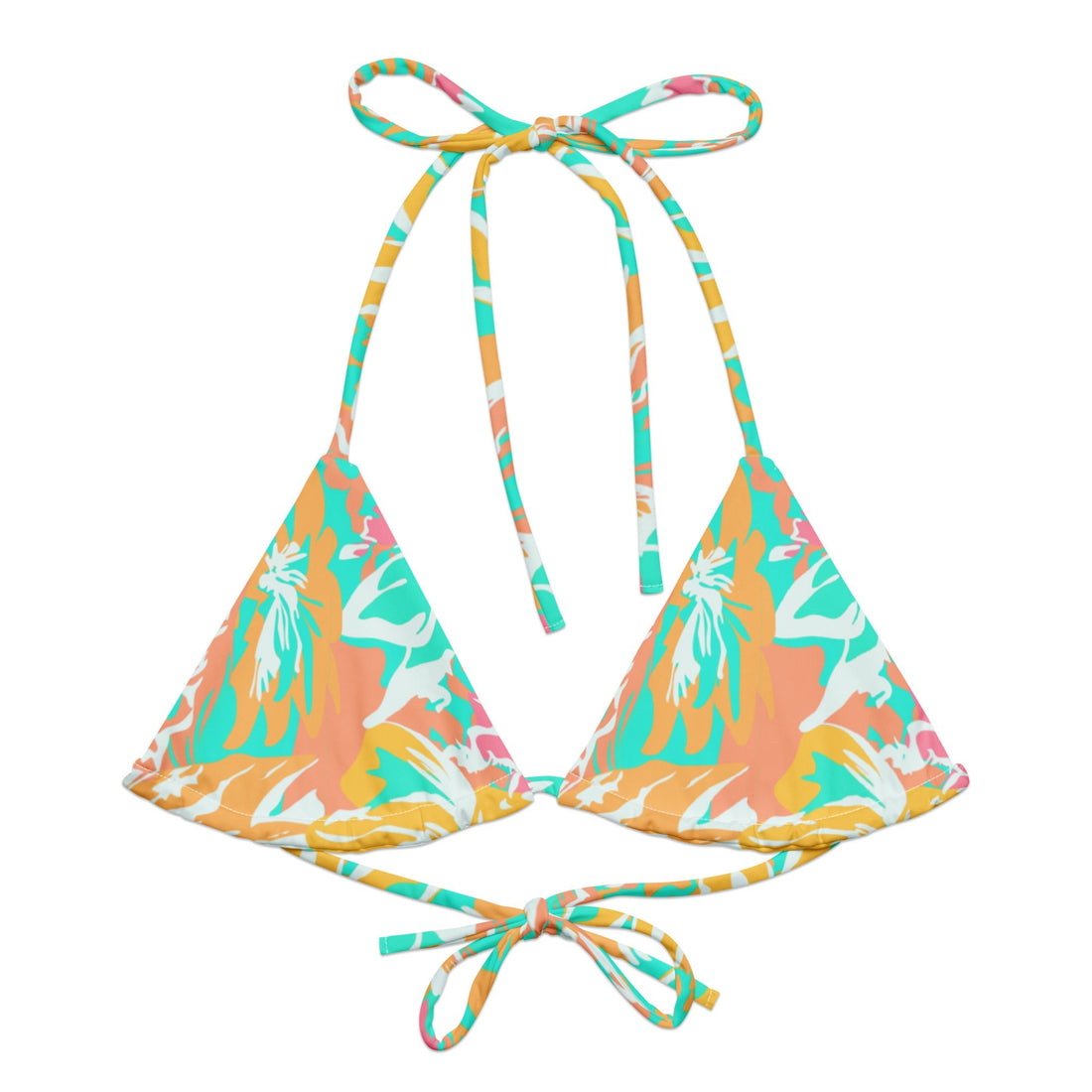 Bora Bora String Bikini Top-Coastal Cool-Recycled Swimsuits and Beachwear