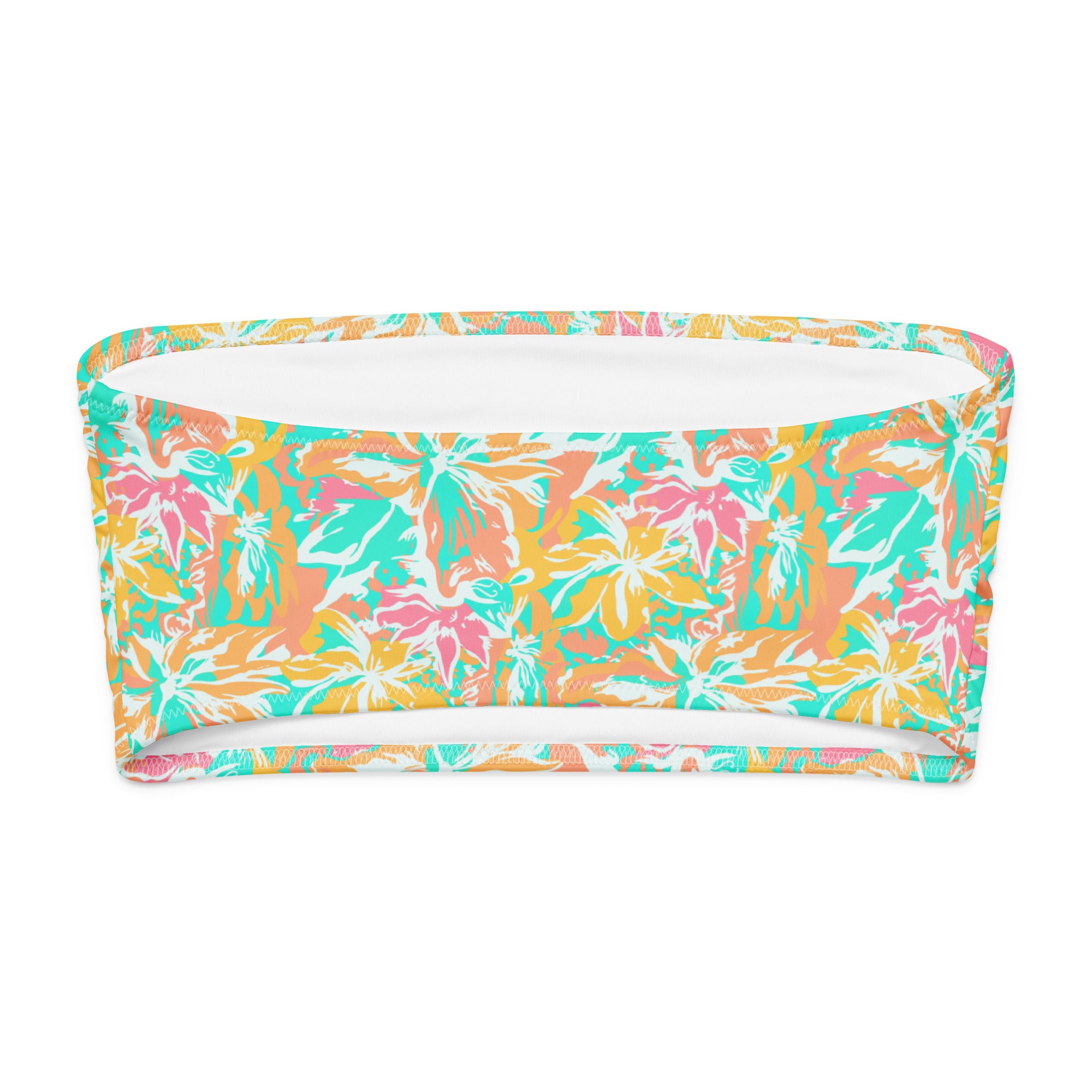 Bora Bora Tube Bikini Top-Coastal Cool