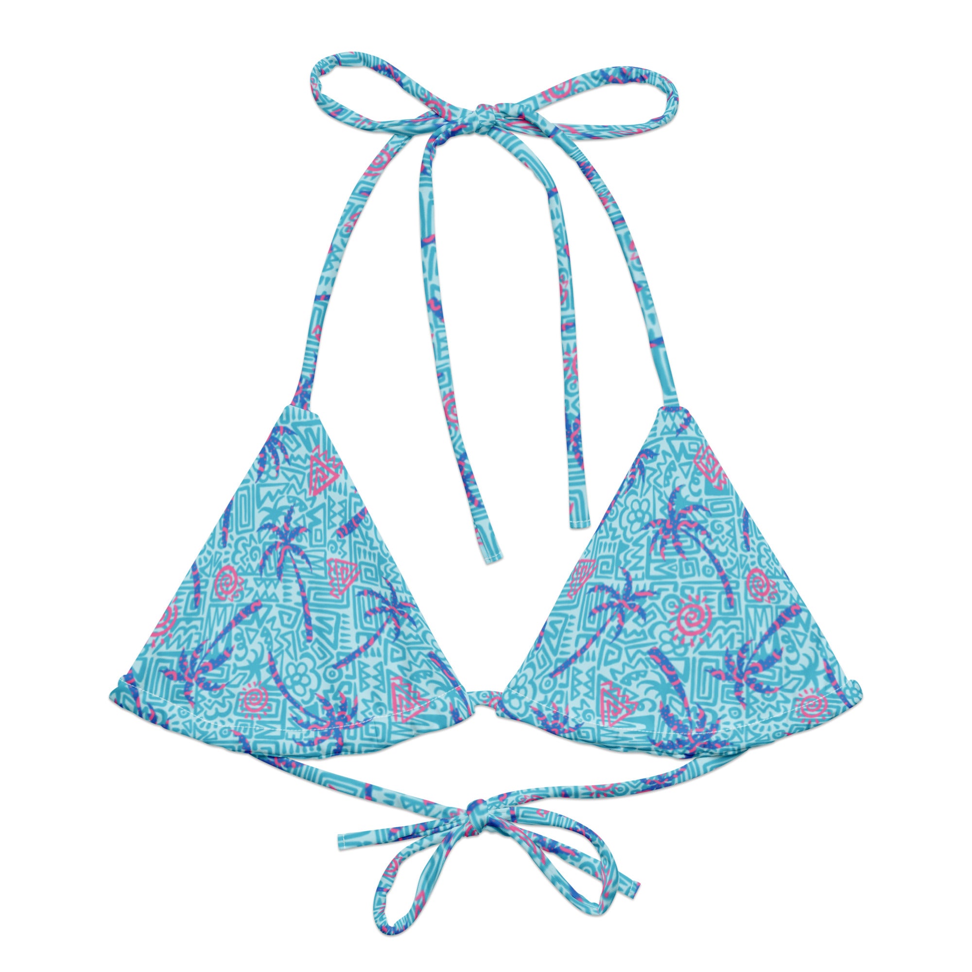 Breeze String Bikini Top-Coastal Cool