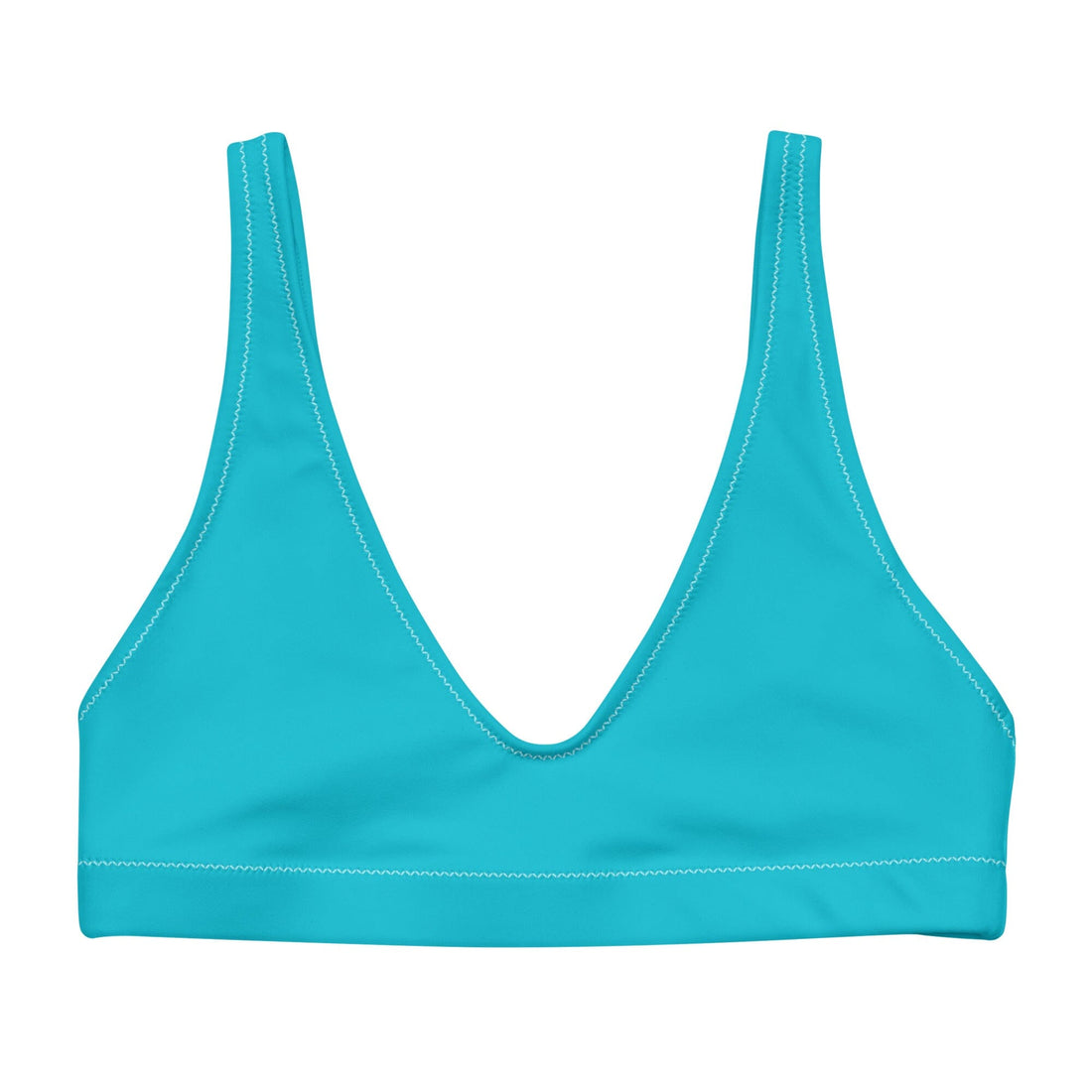 Caribbean Solid Bikini Top-Coastal Cool