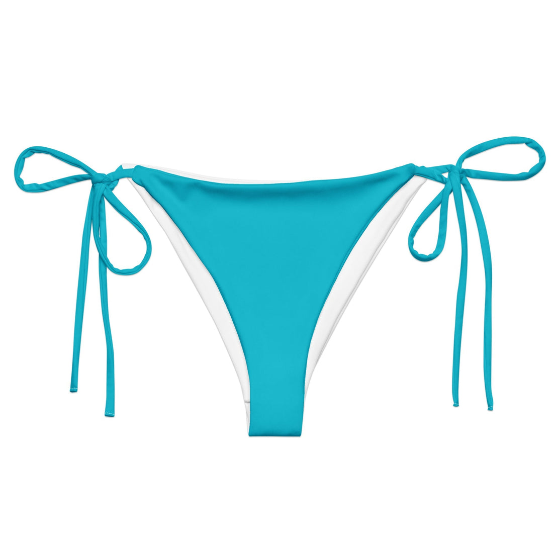 Caribbean Solid String Bikini Bottom-Coastal Cool