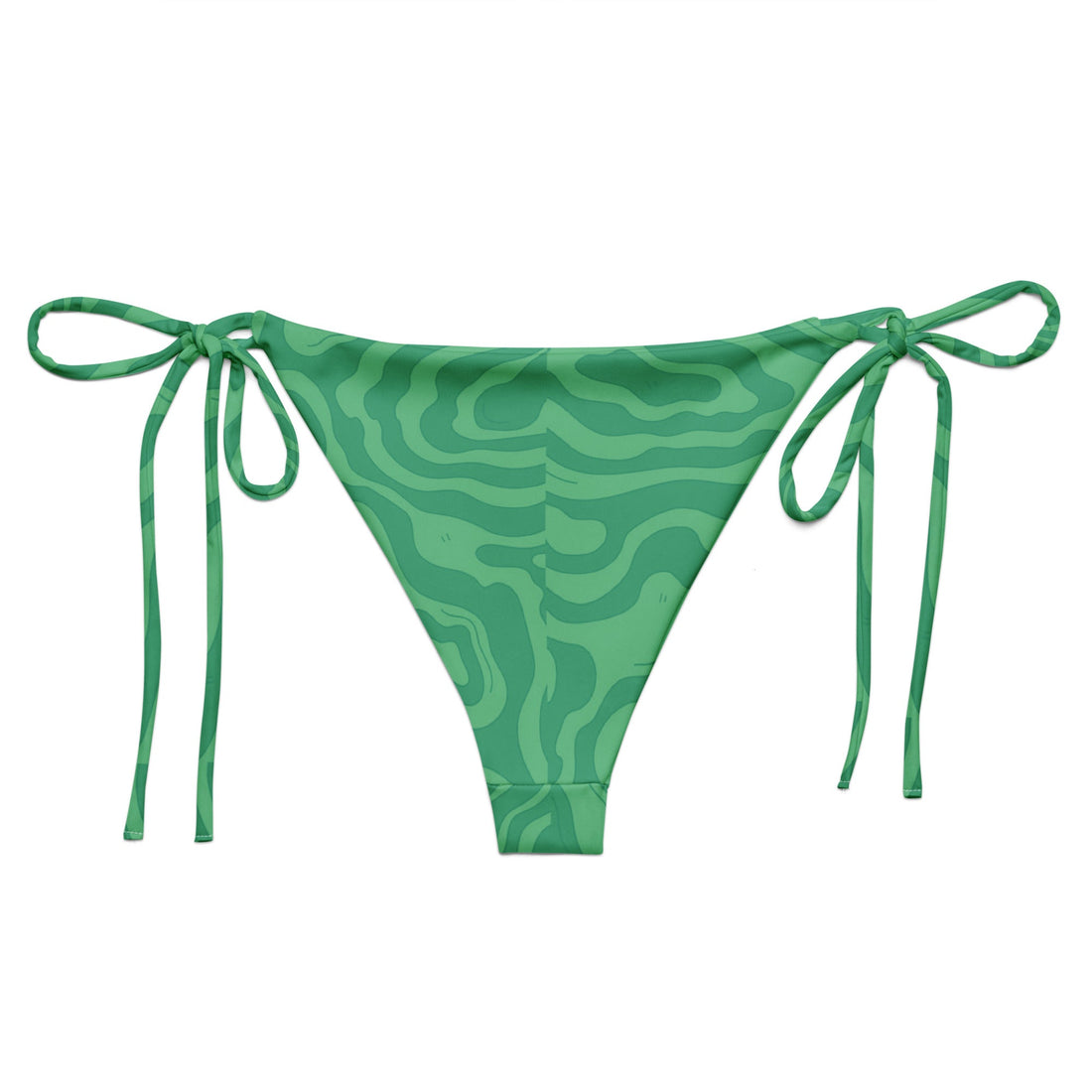 Classic Sands Green String Bikini Bottom-Coastal Cool-Recycled Swimsuits and Beachwear