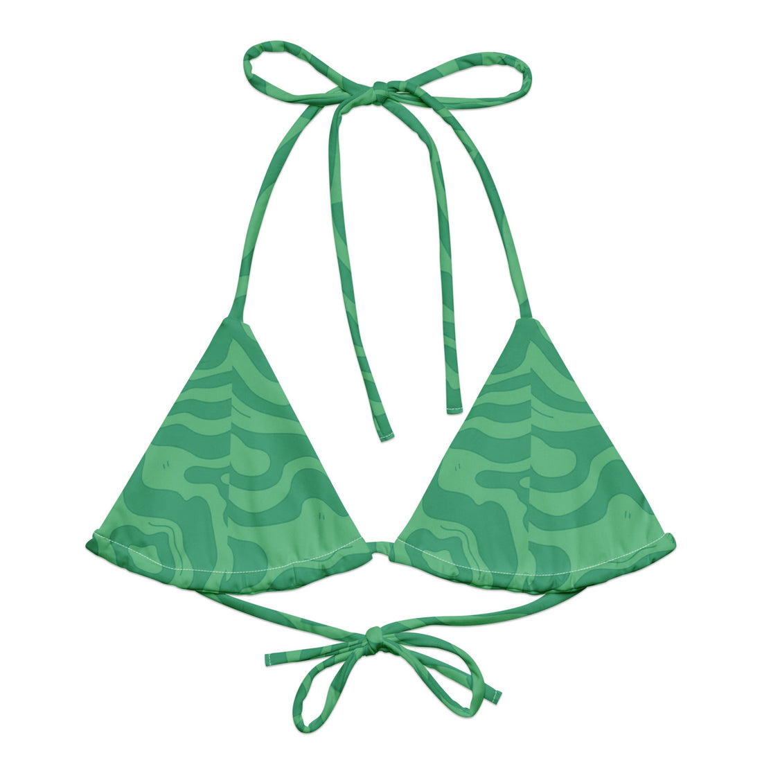 Classic Sands Green String Bikini Top-Coastal Cool