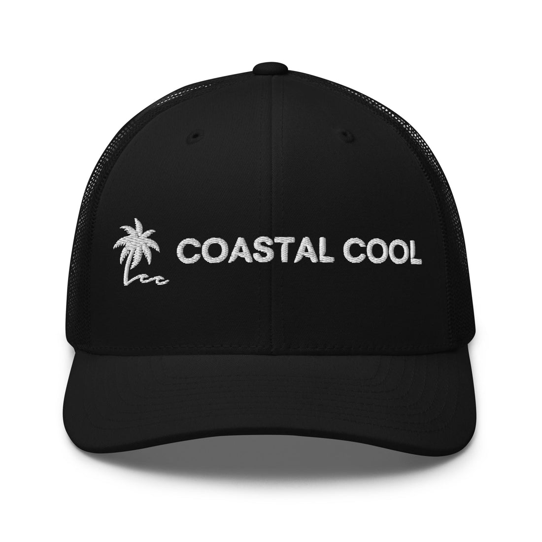 Coastal Cool Trucker Cap - Black-Coastal Cool-Recycled Swimsuits and Beachwear