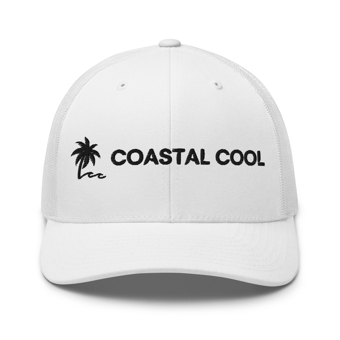 Coastal Cool Trucker Cap - White-Coastal Cool-Recycled Swimsuits and Beachwear