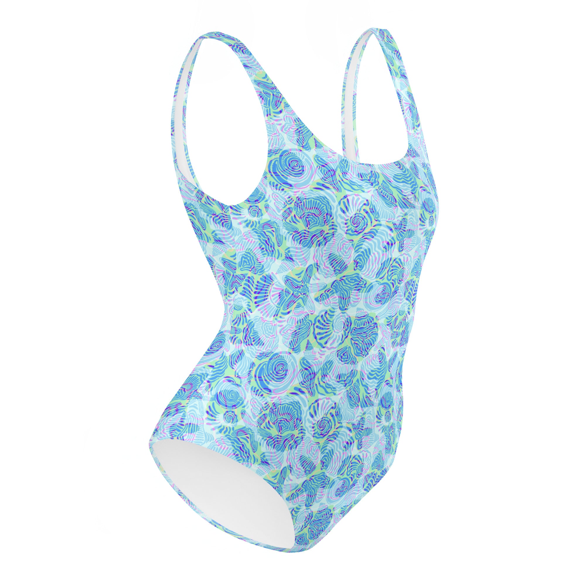 Drift One-Piece Swimsuit-Coastal Cool