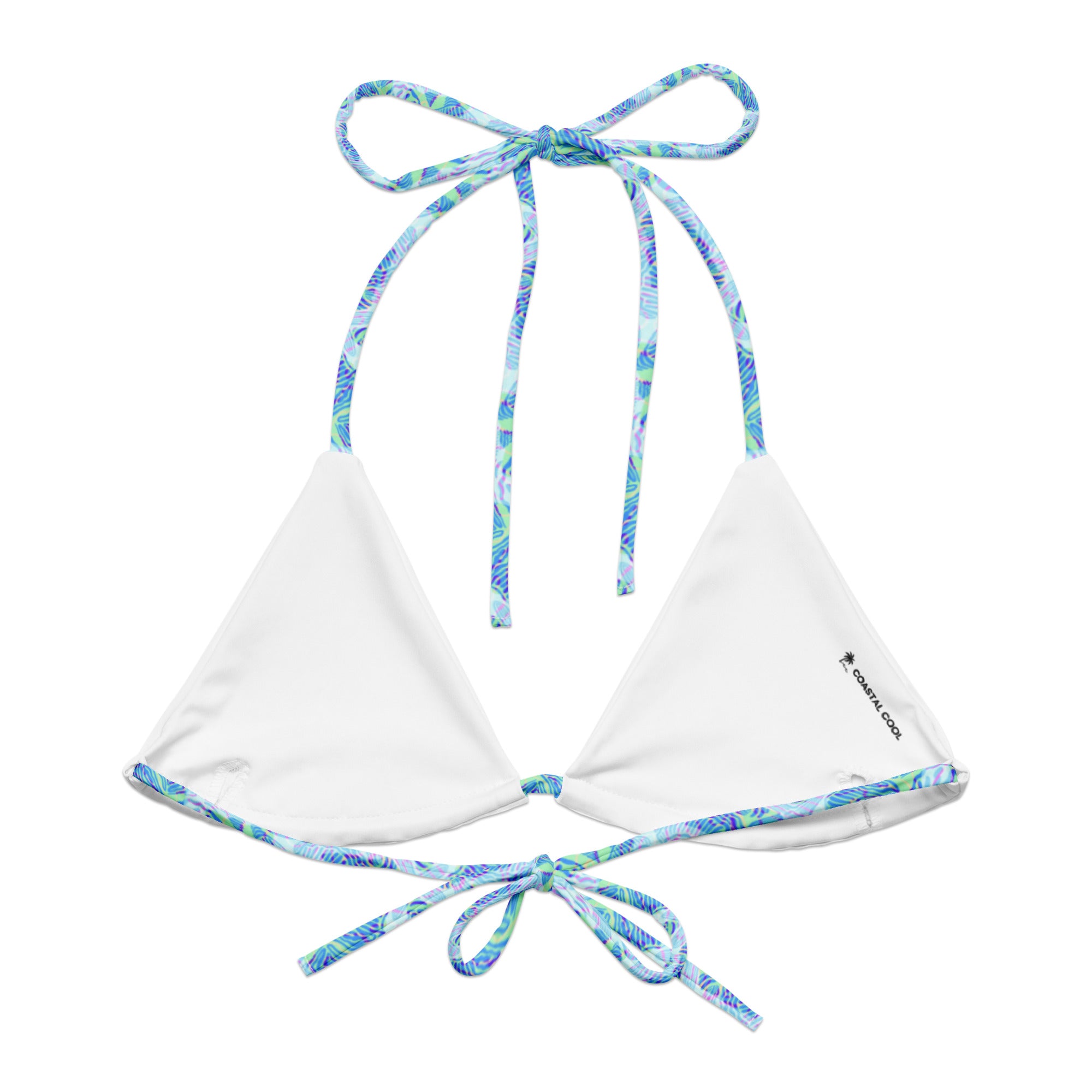 Drift String Bikini Top-Coastal Cool