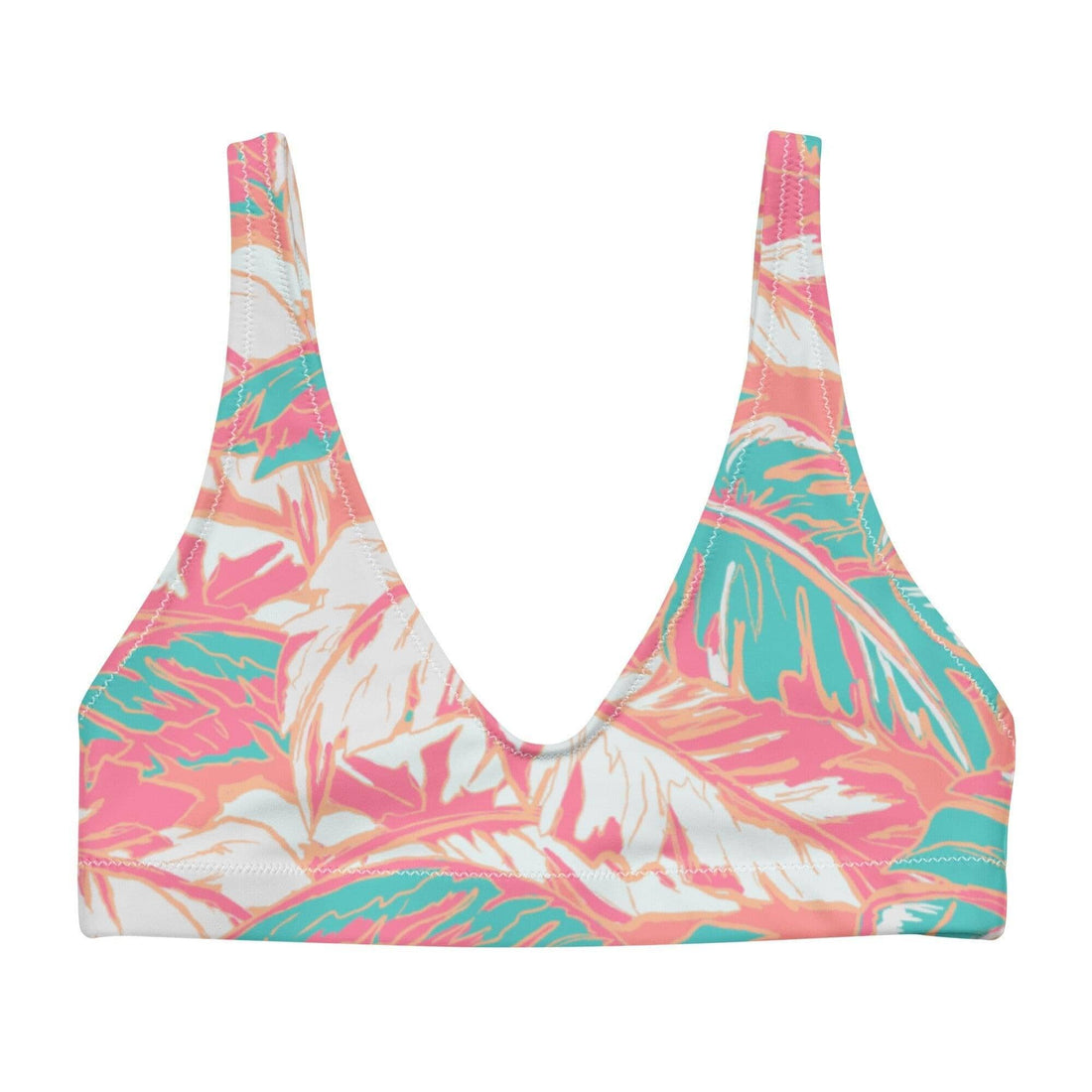 Florida Keys Coral Bikini Top-Coastal Cool-Recycled Swimsuits and Beachwear