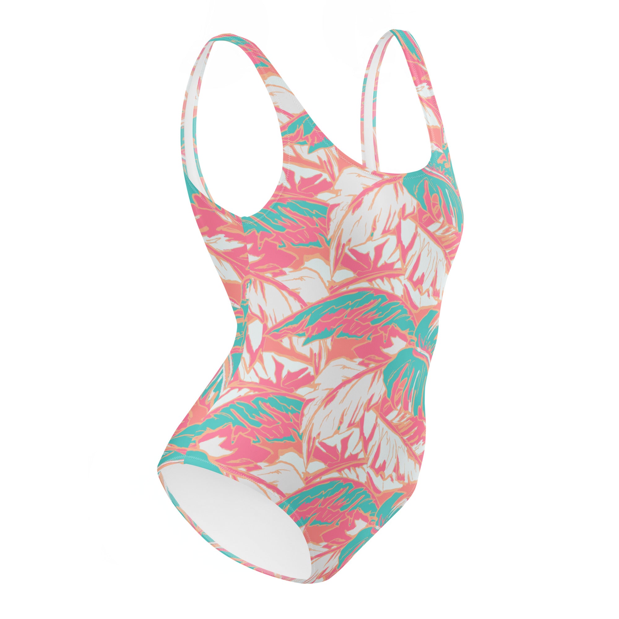 Florida Keys Coral One-Piece Swimsuit-Coastal Cool