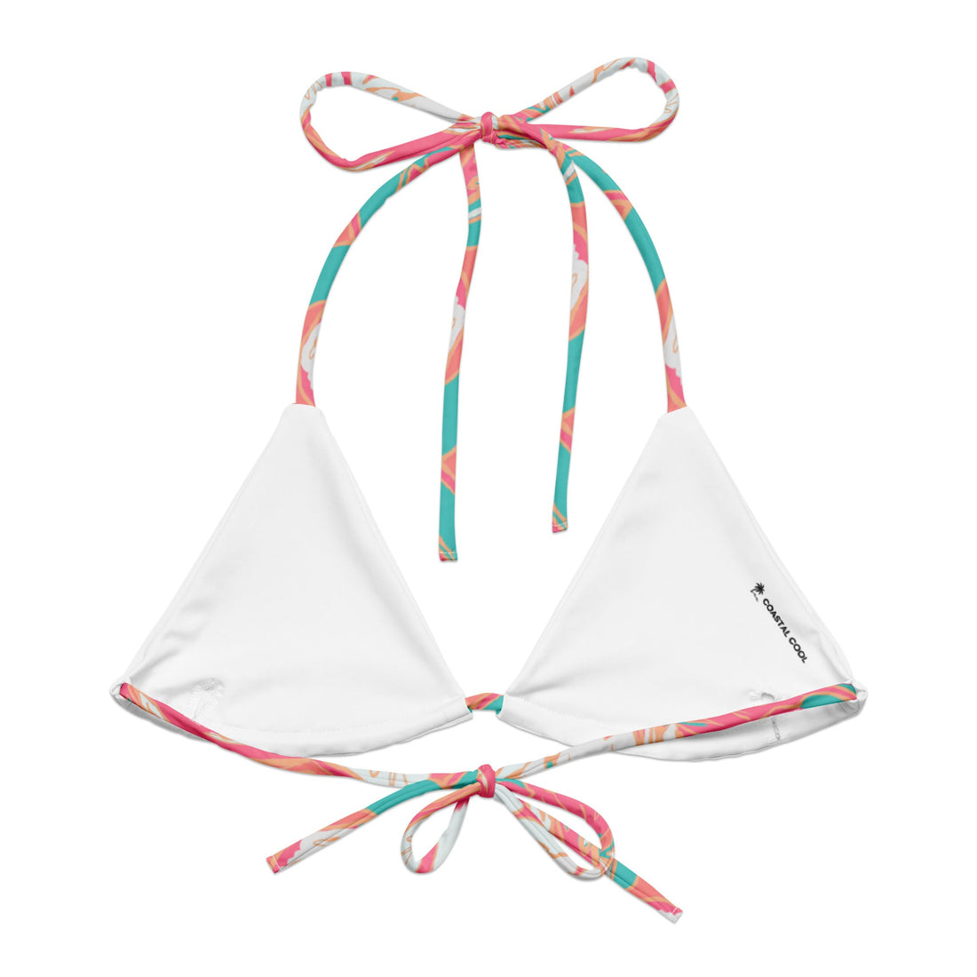 Florida Keys Coral String Bikini Top-Coastal Cool-Recycled Swimsuits and Beachwear
