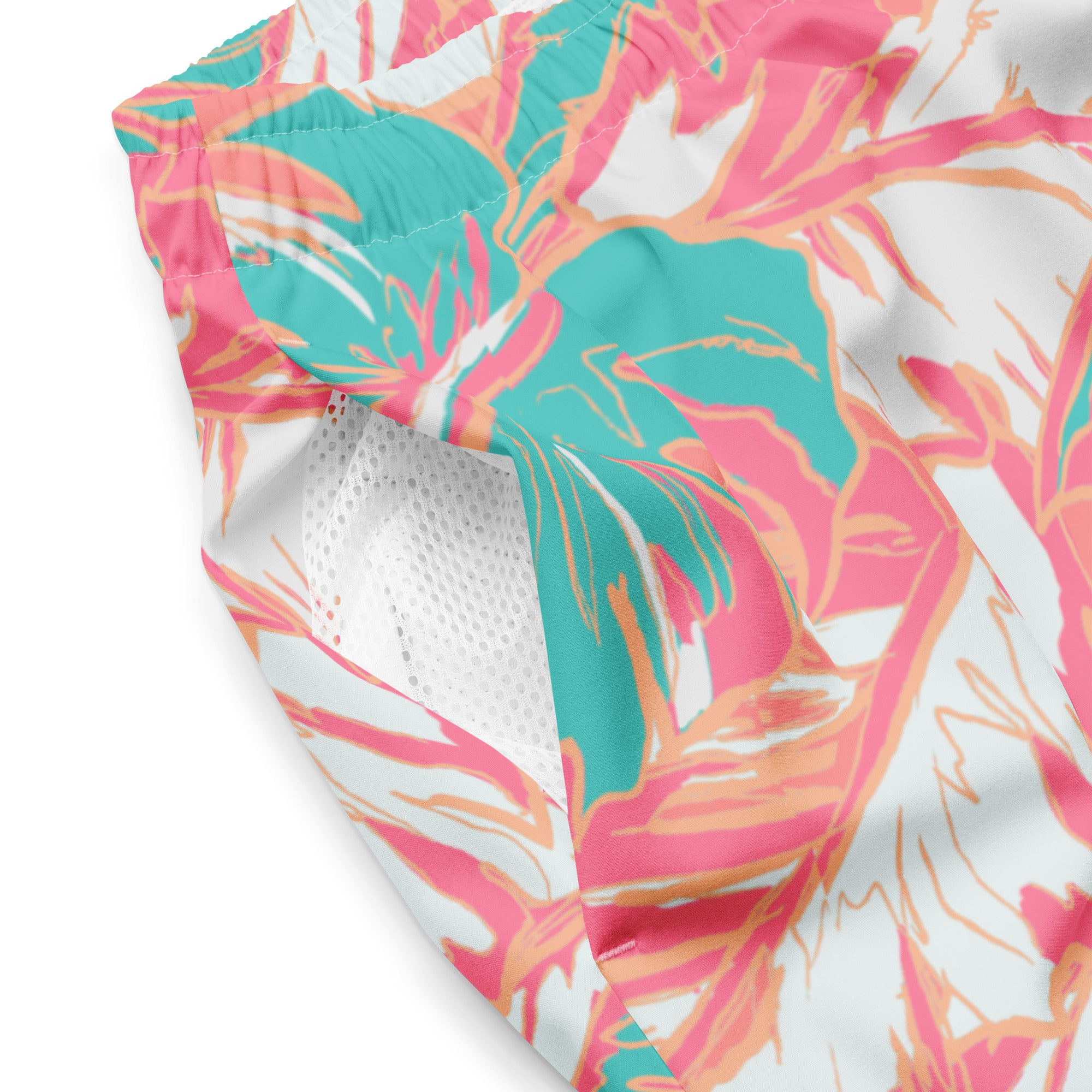 Florida Keys Coral Swim Trunks-Coastal Cool