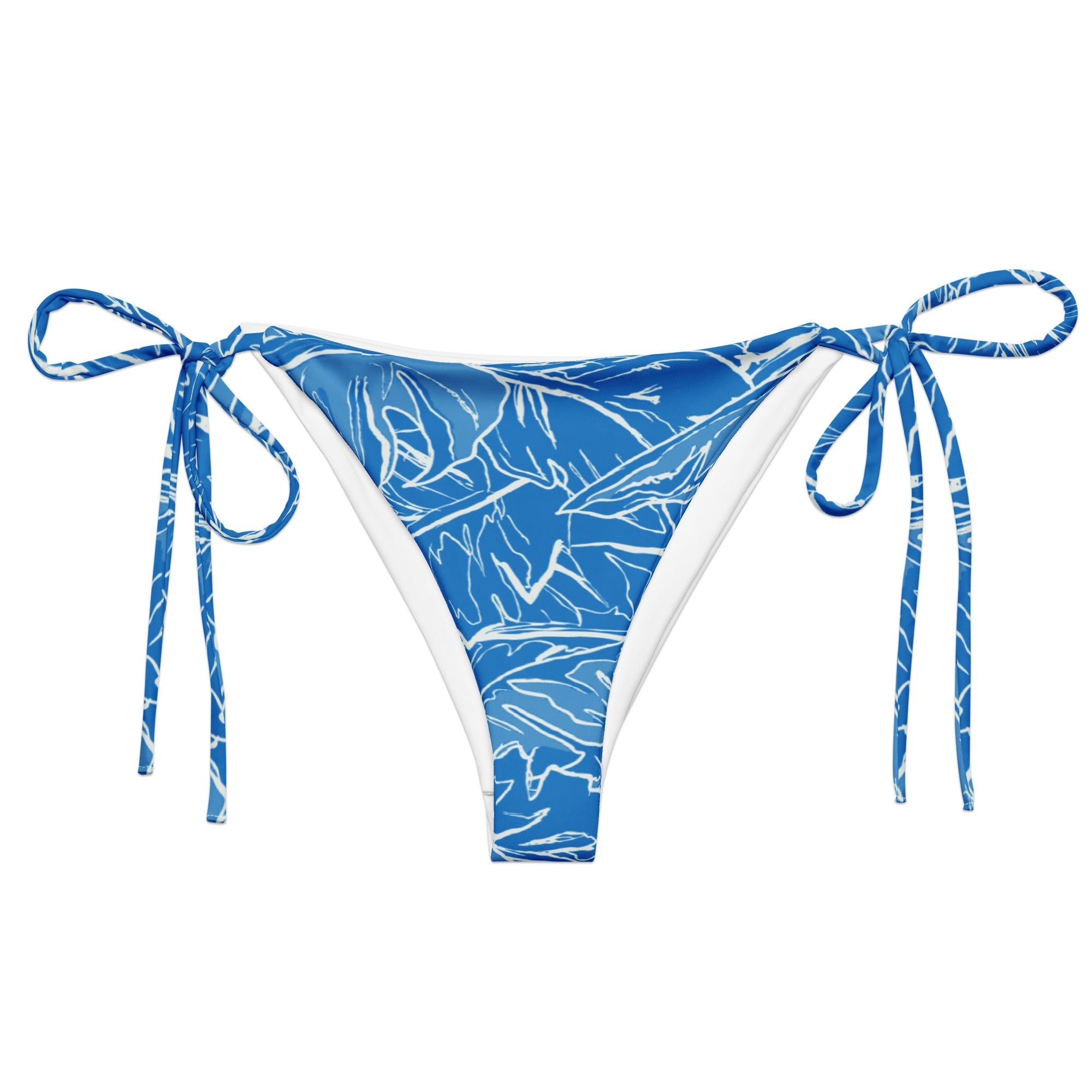 Florida Keys Deep String Bikini Bottom by Coastal Cool sustainable UPF 50 adjustable seamless flattering fit