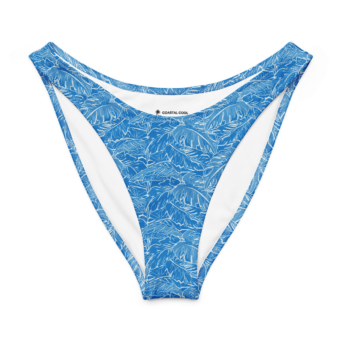 Florida Keys Deep V-Waist Bikini Bottom-Coastal Cool