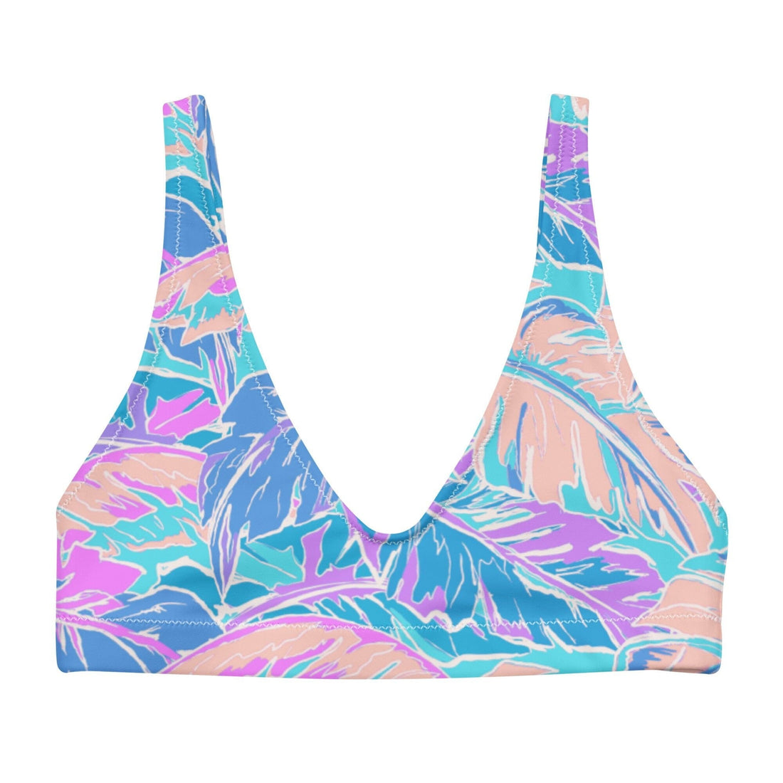 Florida Keys Purple Bikini Top-Coastal Cool-Recycled Swimsuits and Beachwear